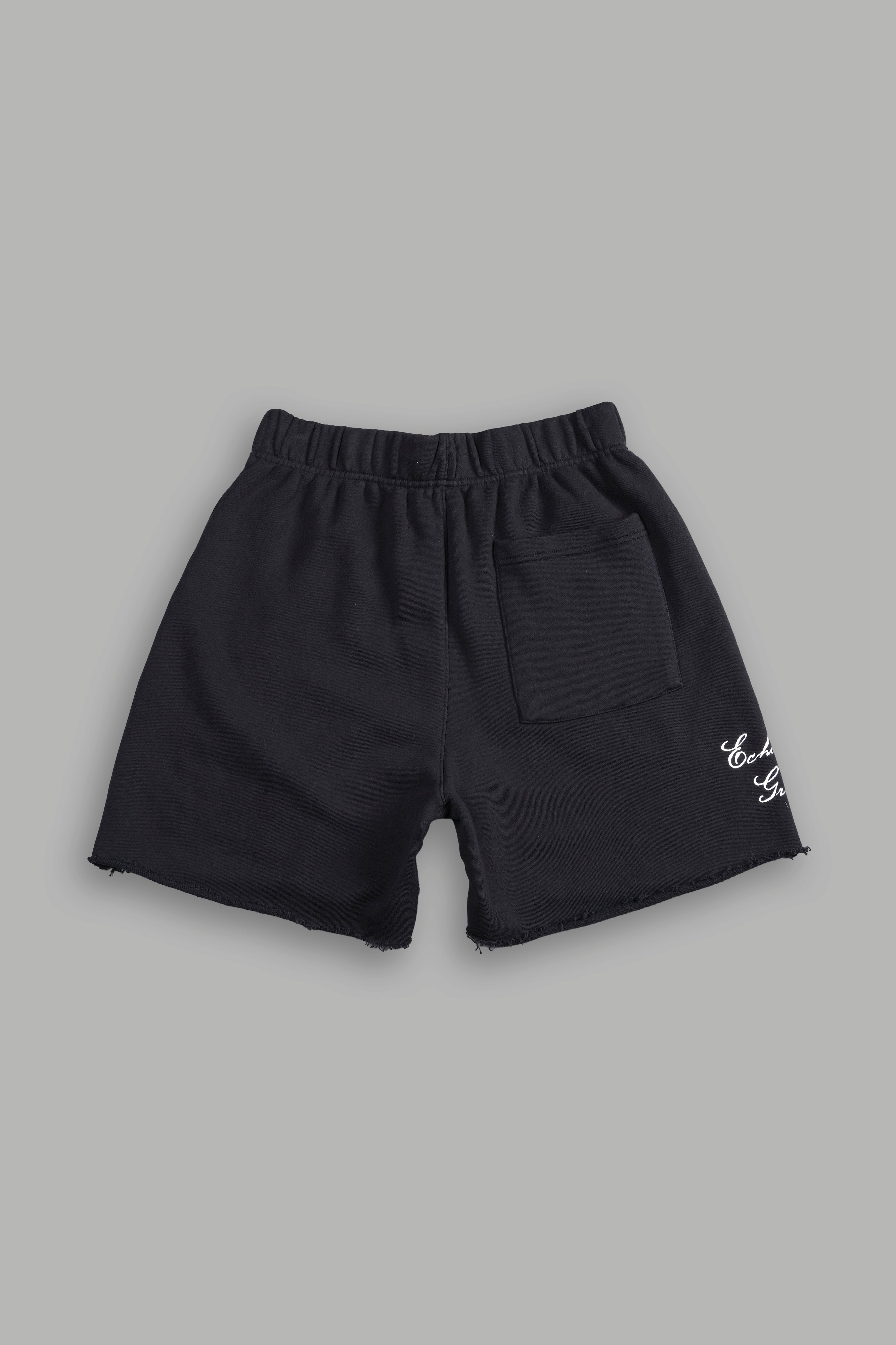 Wolf Iron V2 Raw Cut Sweat Shorts – Unisex Black