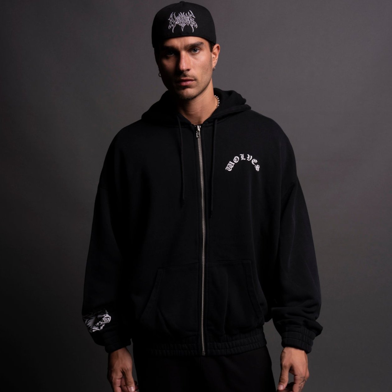 Wolf Chopper Chambers Black Zip Hoodie