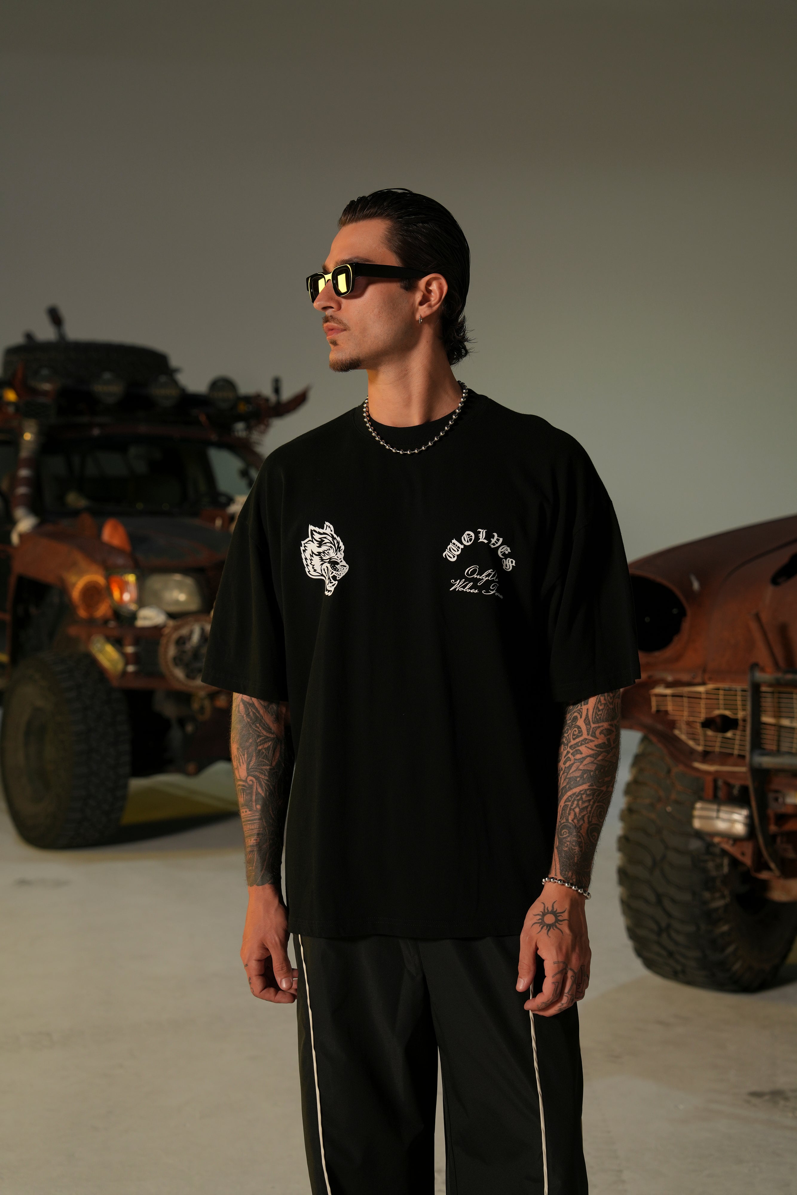 Premium Oversized Black Tee - Comfort Fit