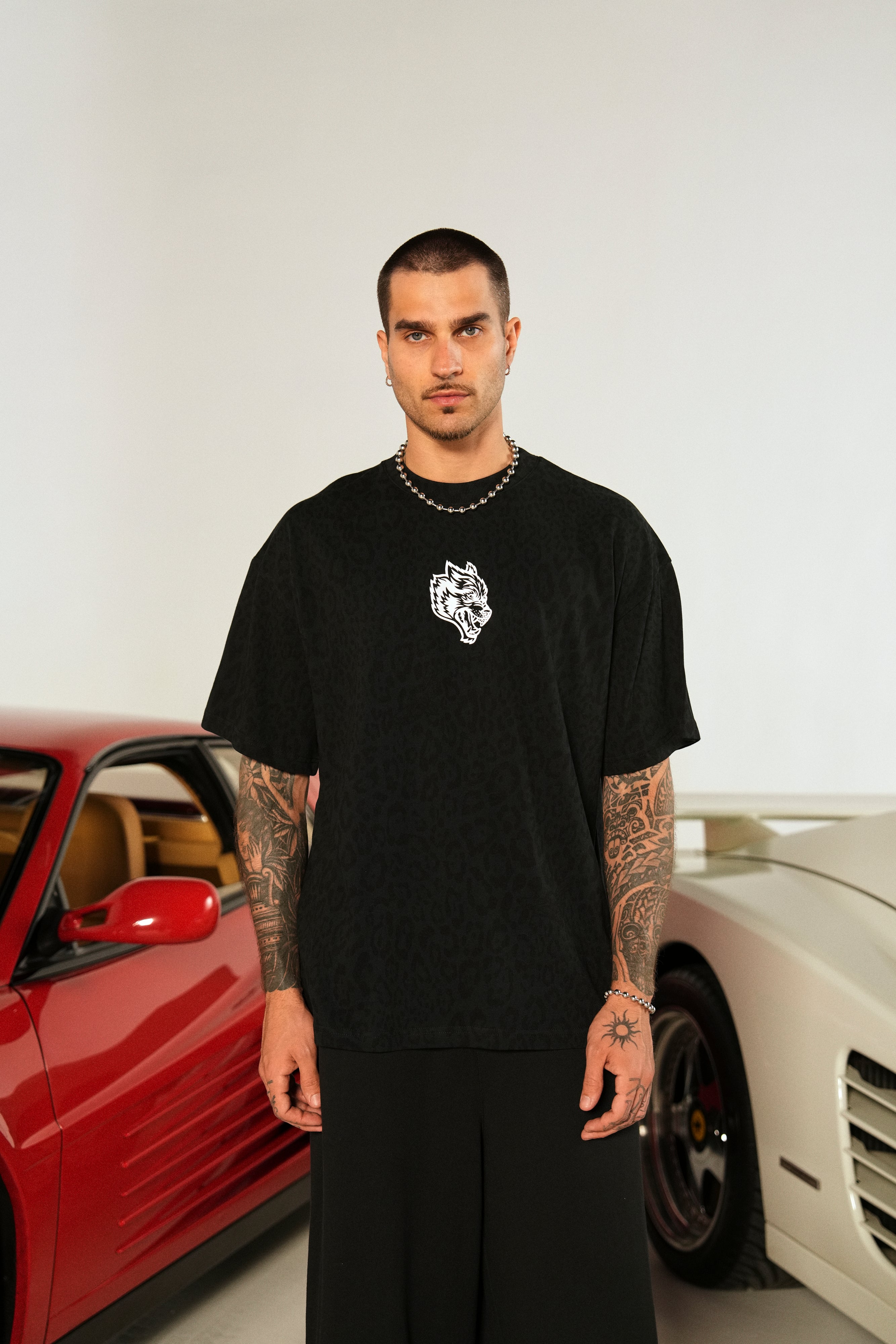 Big Wolf Oversized Leopard Tee - Premium Comfort Fit