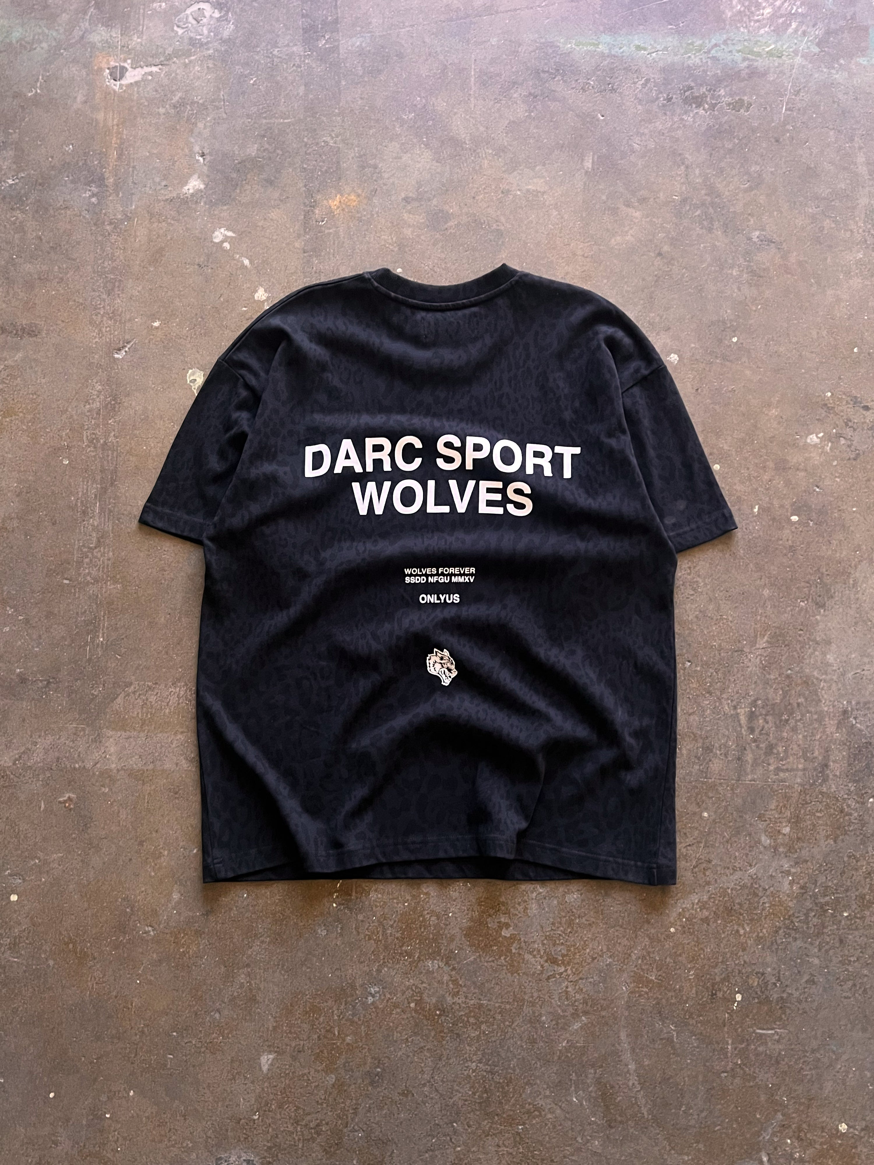 Darc Sport Charcoal Leopard Oversized Tee