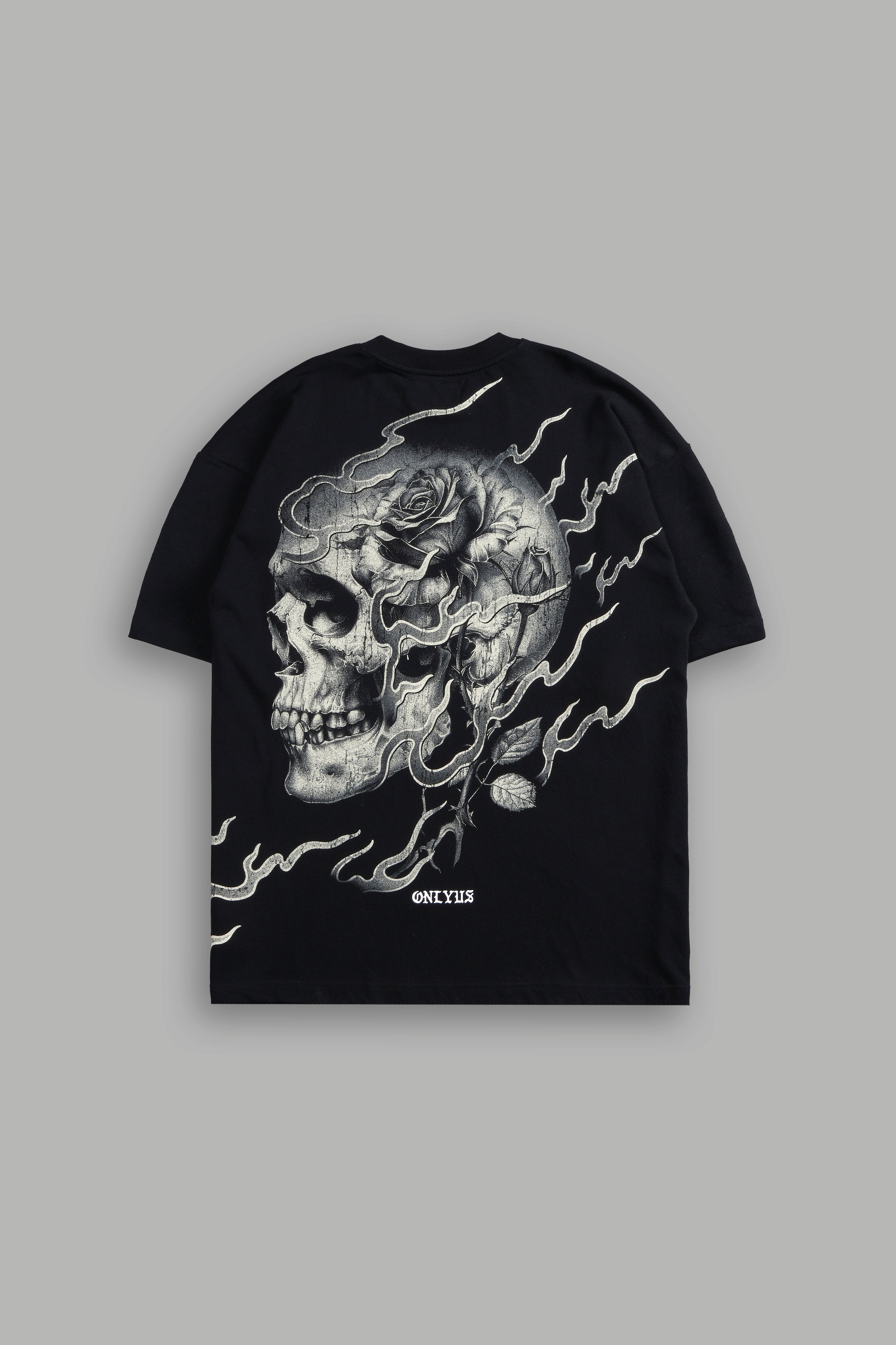 Black Oversized Mori Among Roses Side By Side Tee