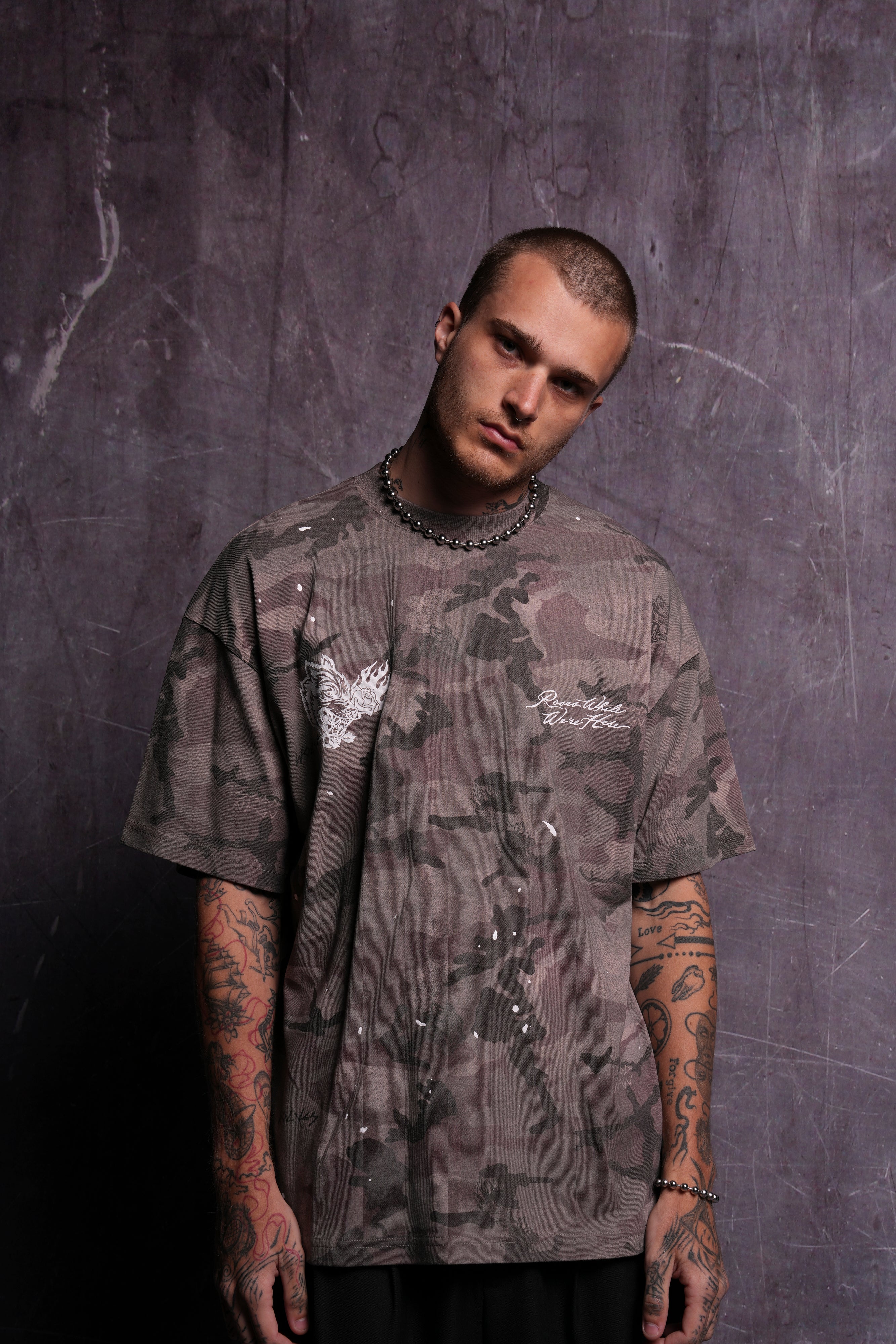 Blooming Camo Oversized Tee - Premium Comfort Fit