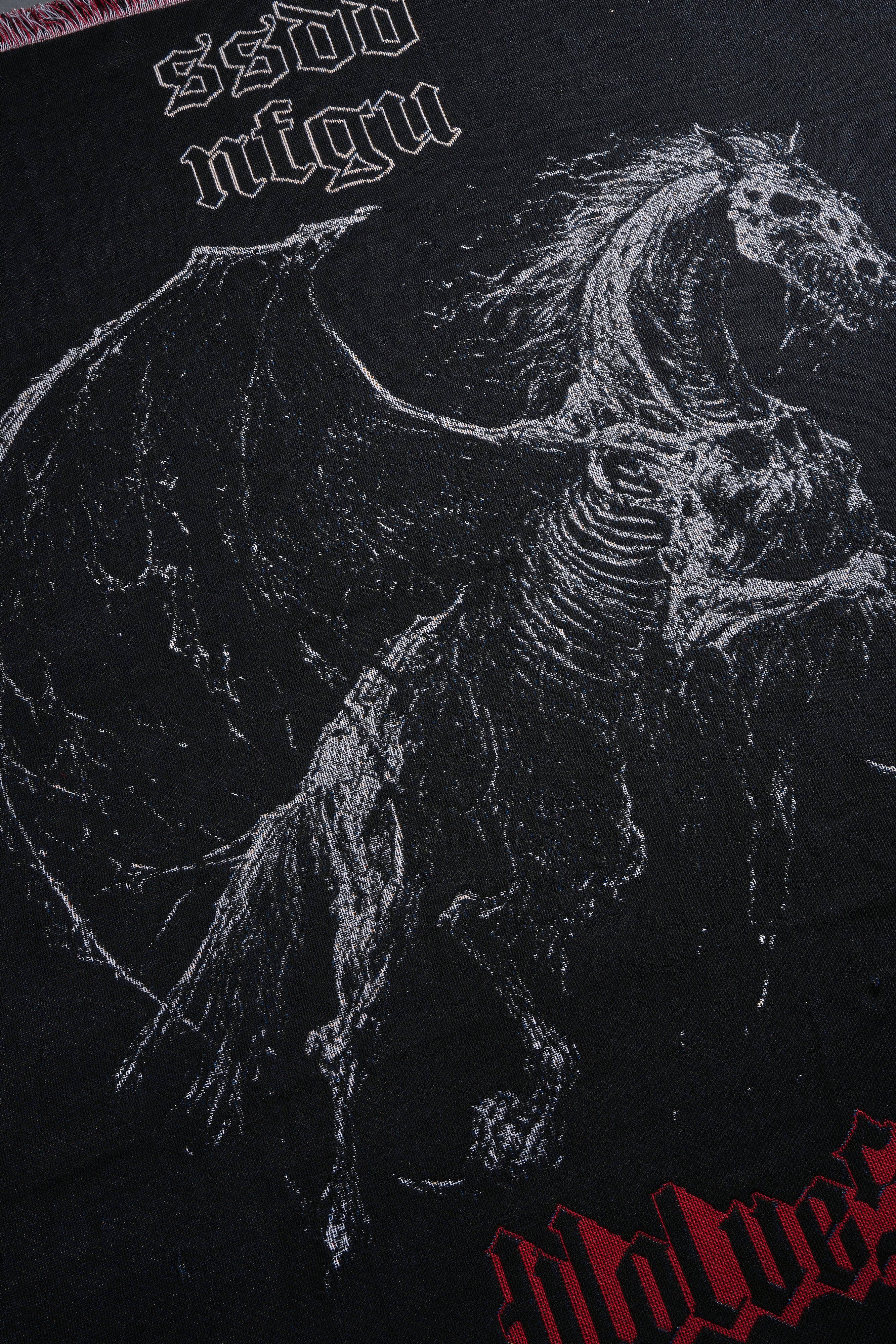 Black Darc Pegasus Tapestry Throw Blanket