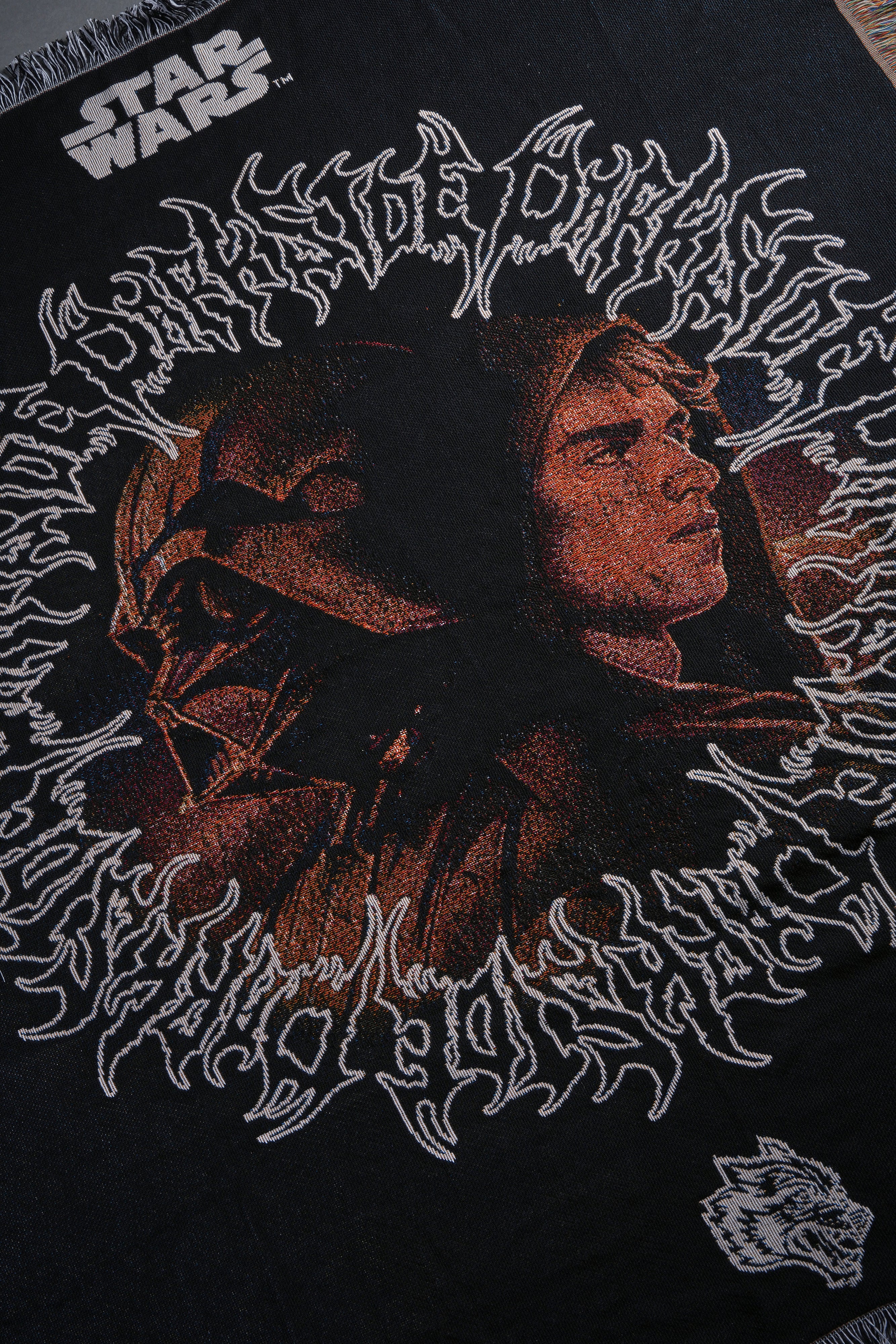 Black Rise To Darkness Tapestry Blanket