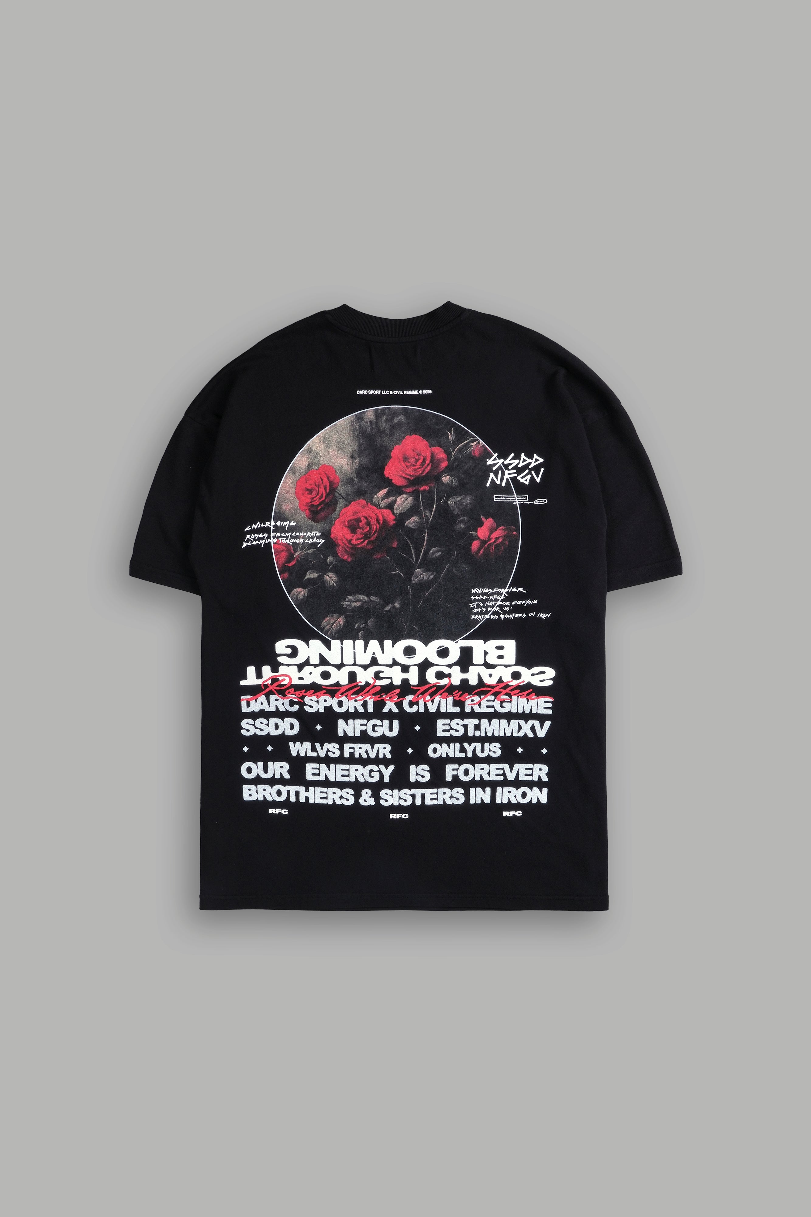 Black Premium Oversized T-Shirt by Iron Roses