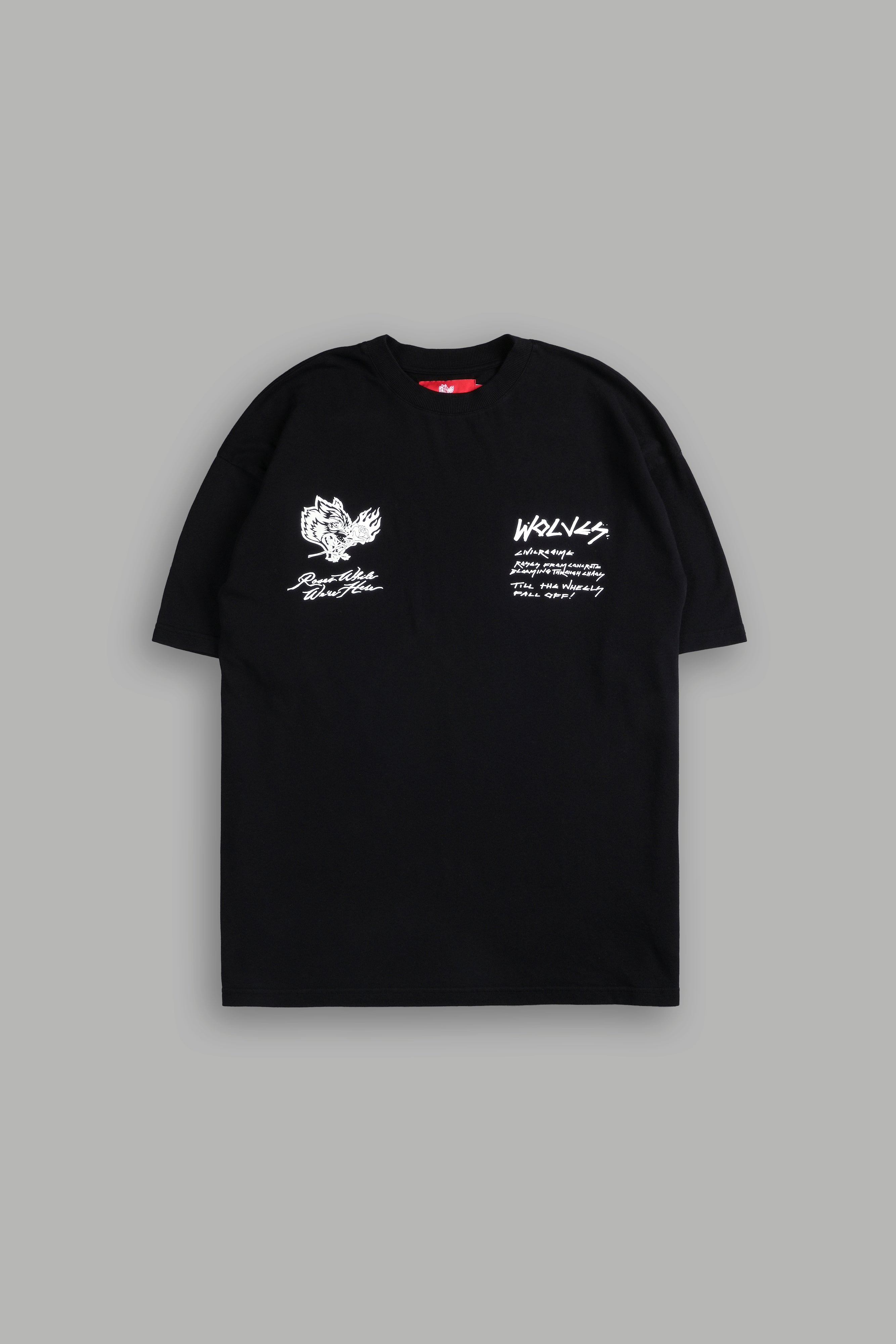 Black Premium Oversized T-Shirt by Iron Roses