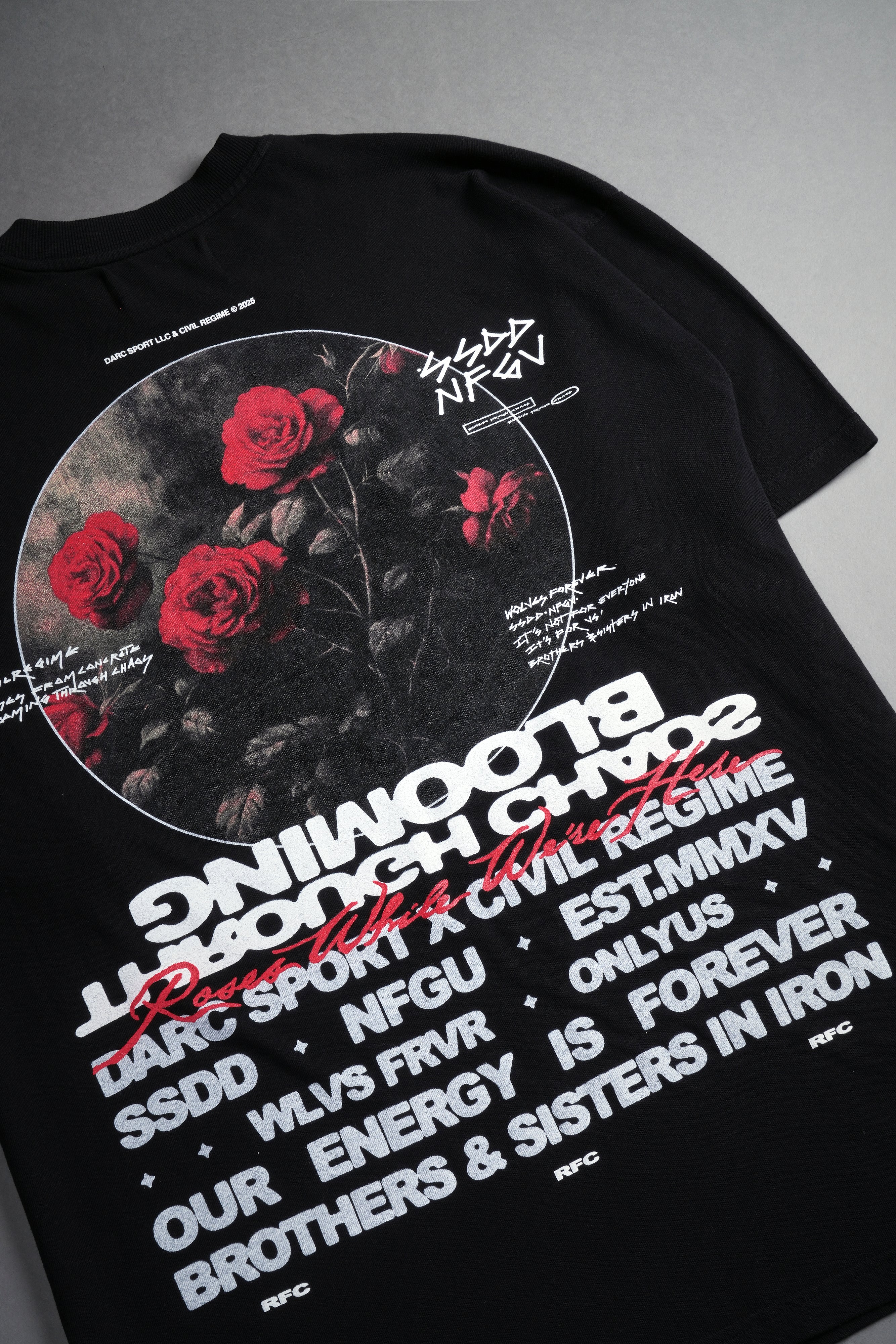 Black Premium Oversized T-Shirt by Iron Roses