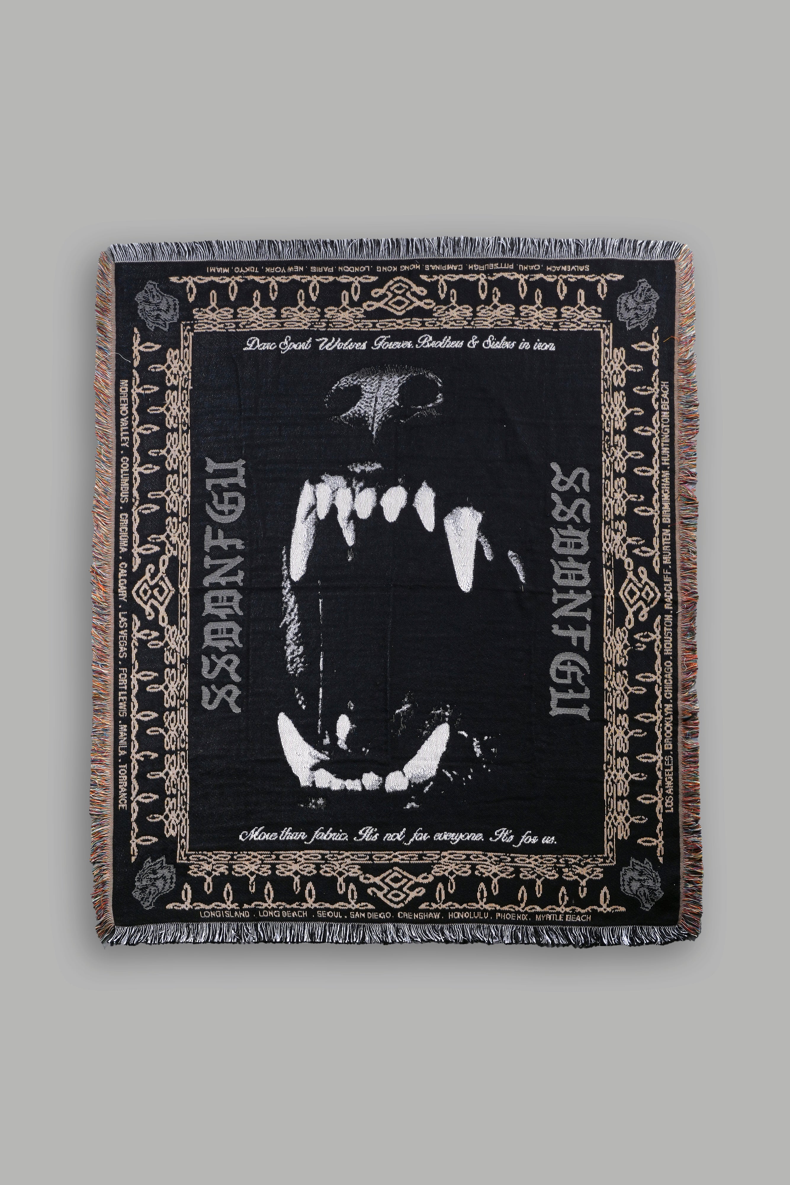 Black Sustain Tapestry Blanket – Cozy & Stylish