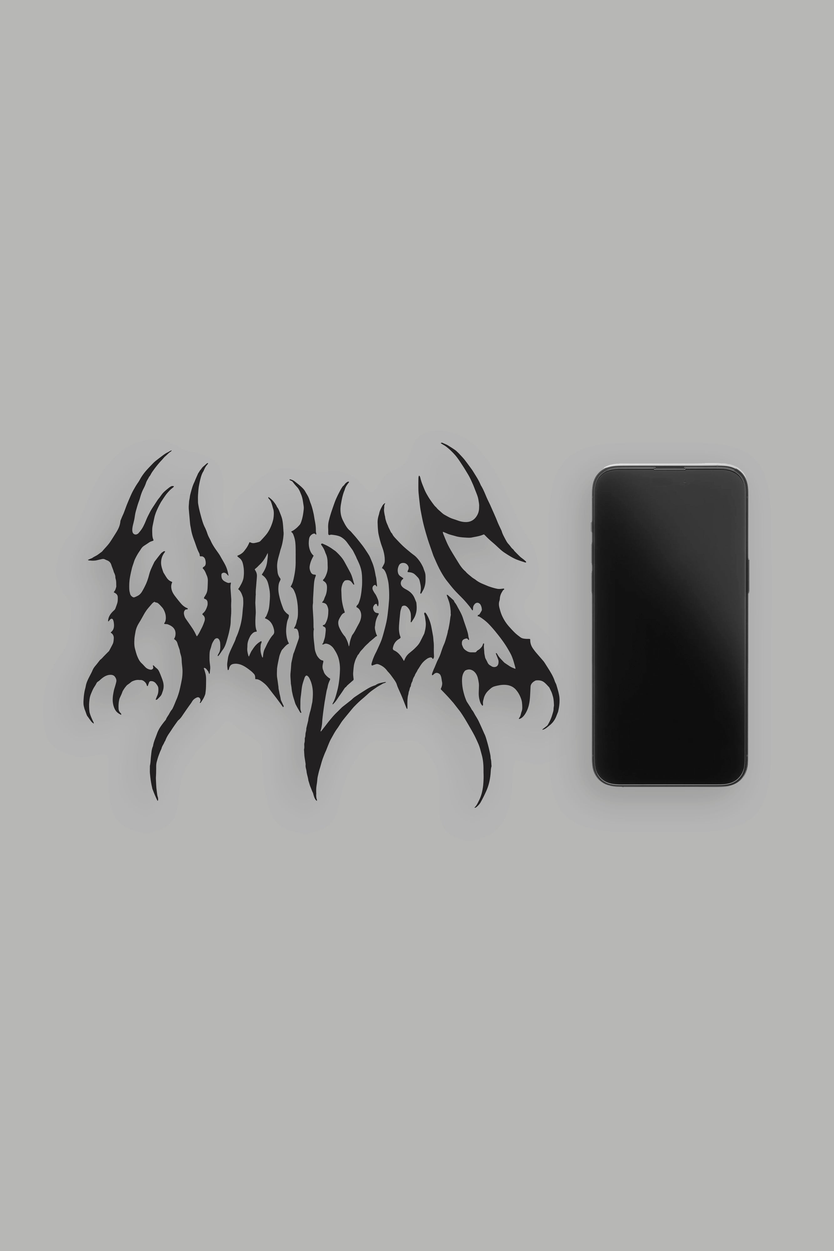 Large Black Wolves Hesh Vinyl Decal