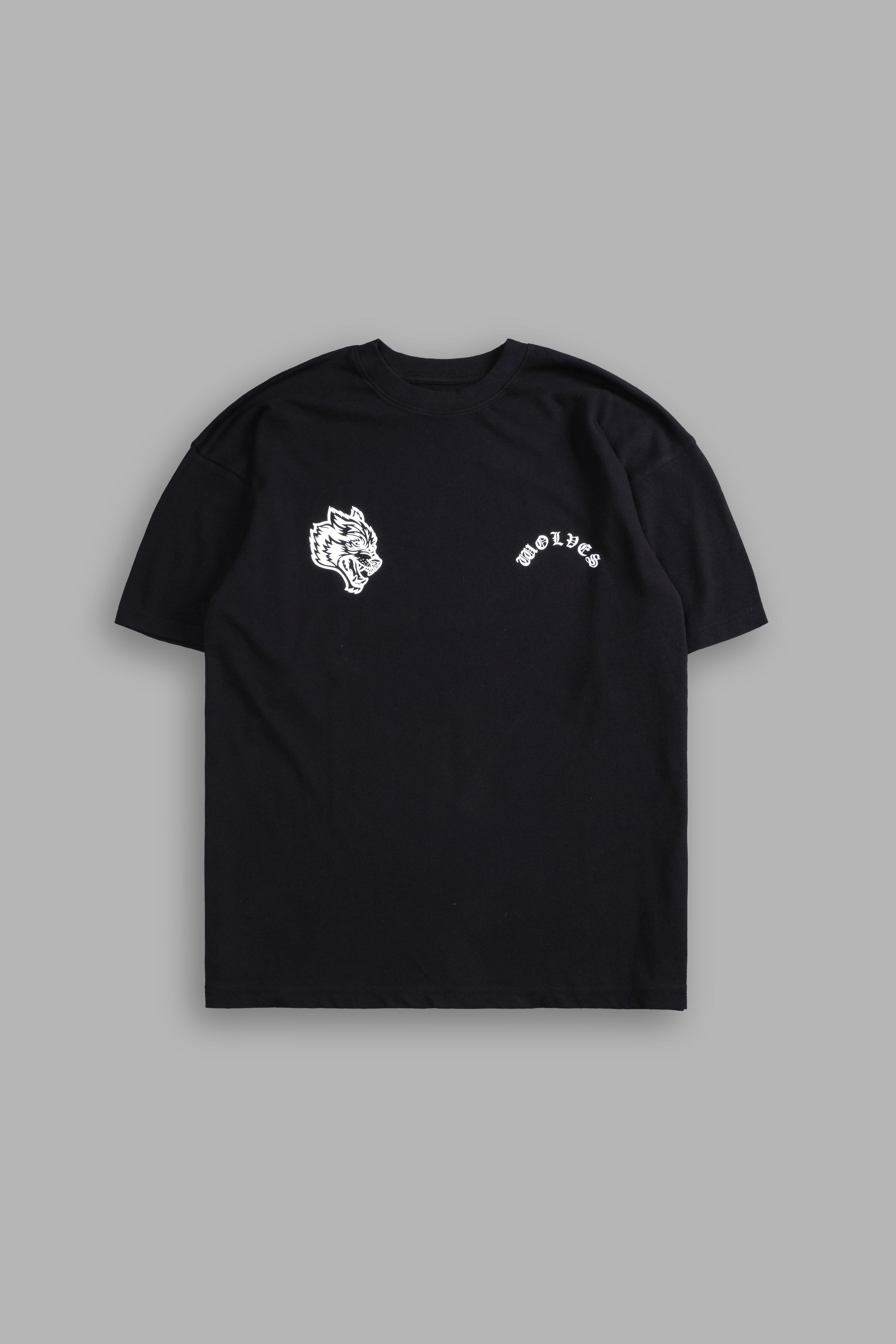 Wolf Chopper Black Premium Oversized T-Shirt