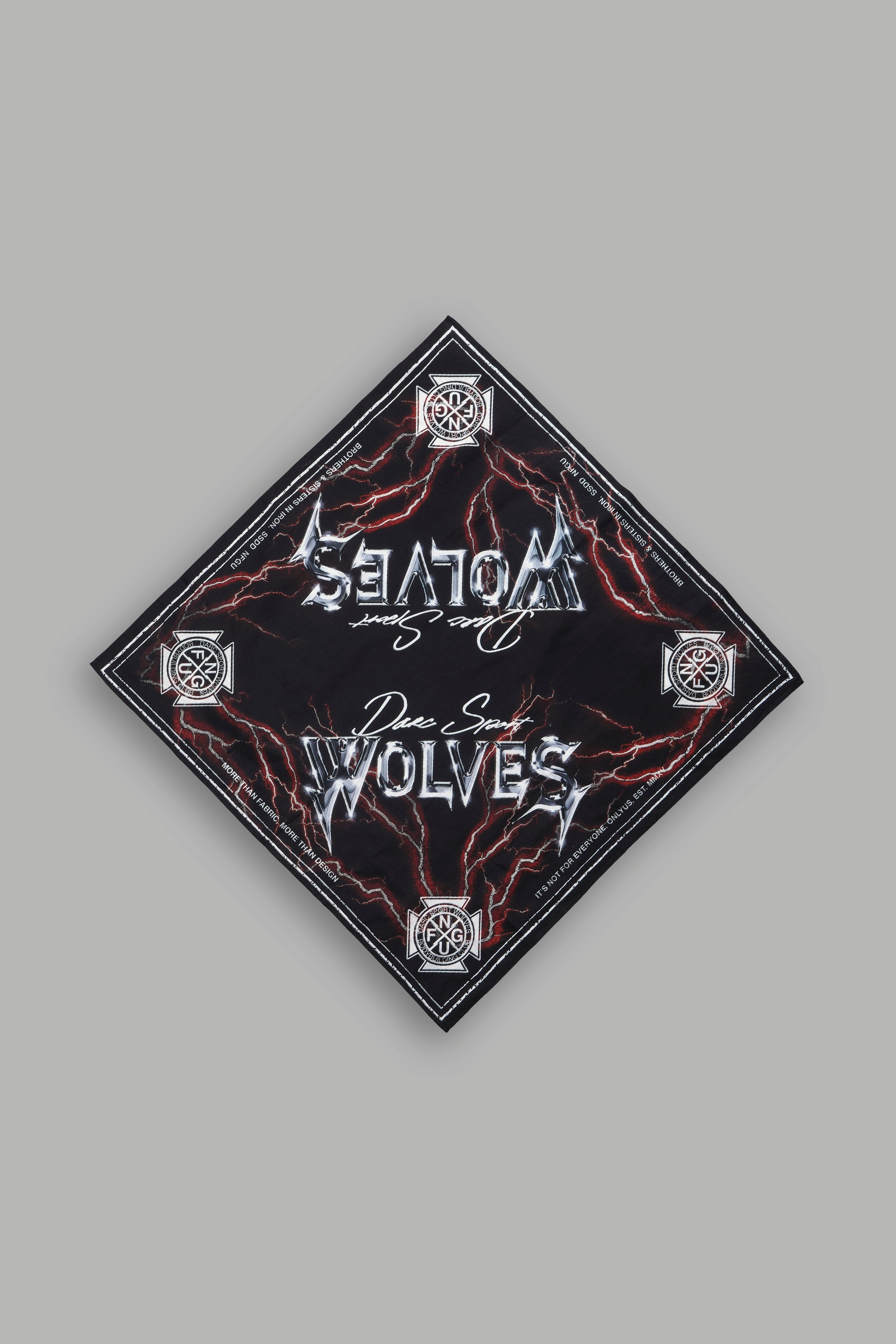 Black Wolves Lightning Bandana for Fans