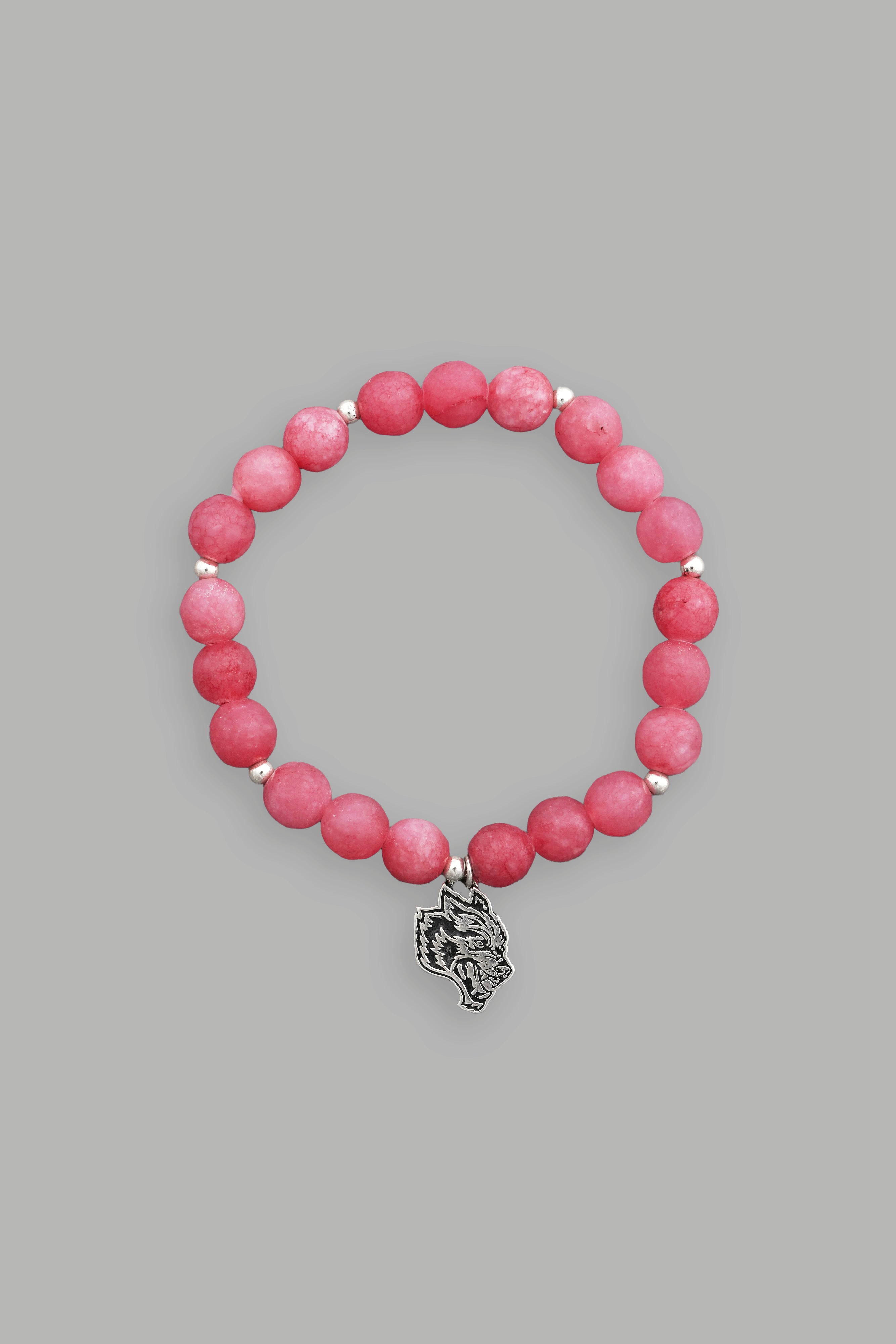 Light Mauve Wolf Head She Bracelet