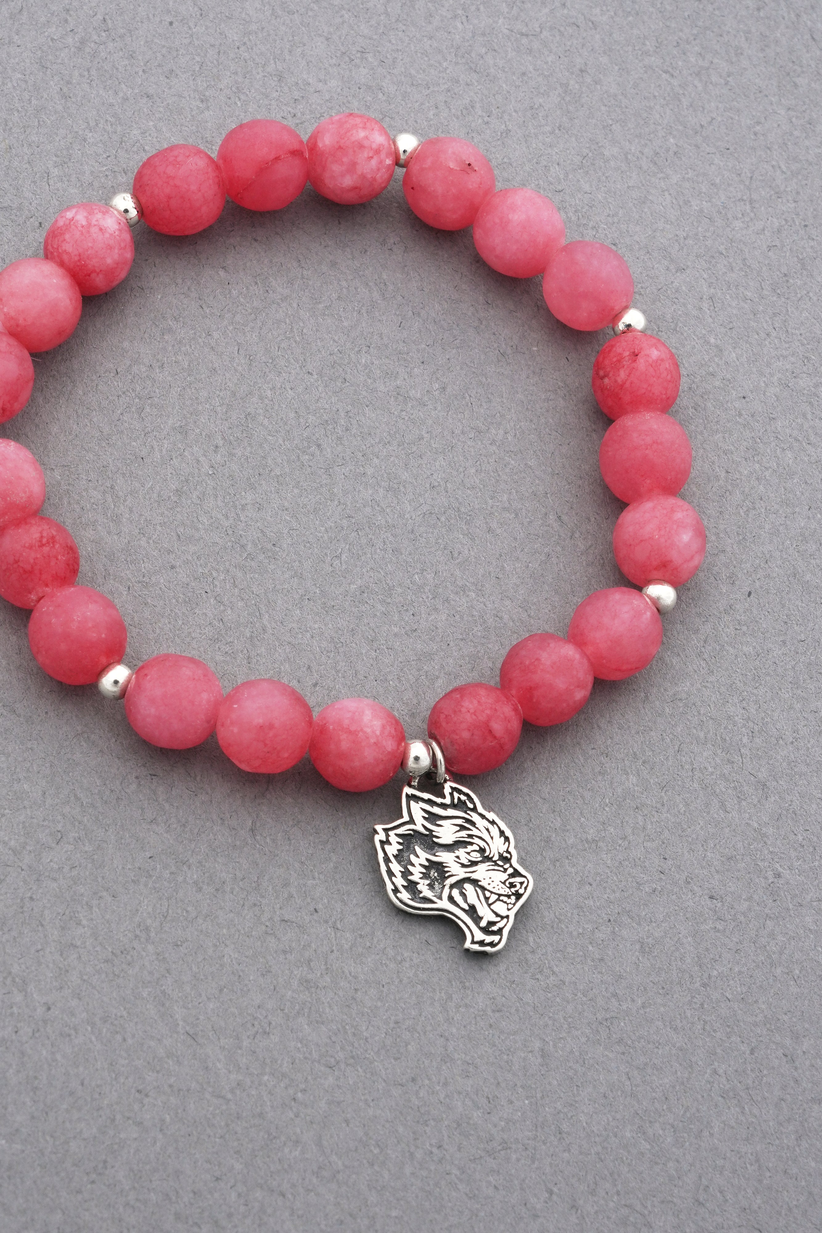 Light Mauve Wolf Head She Bracelet