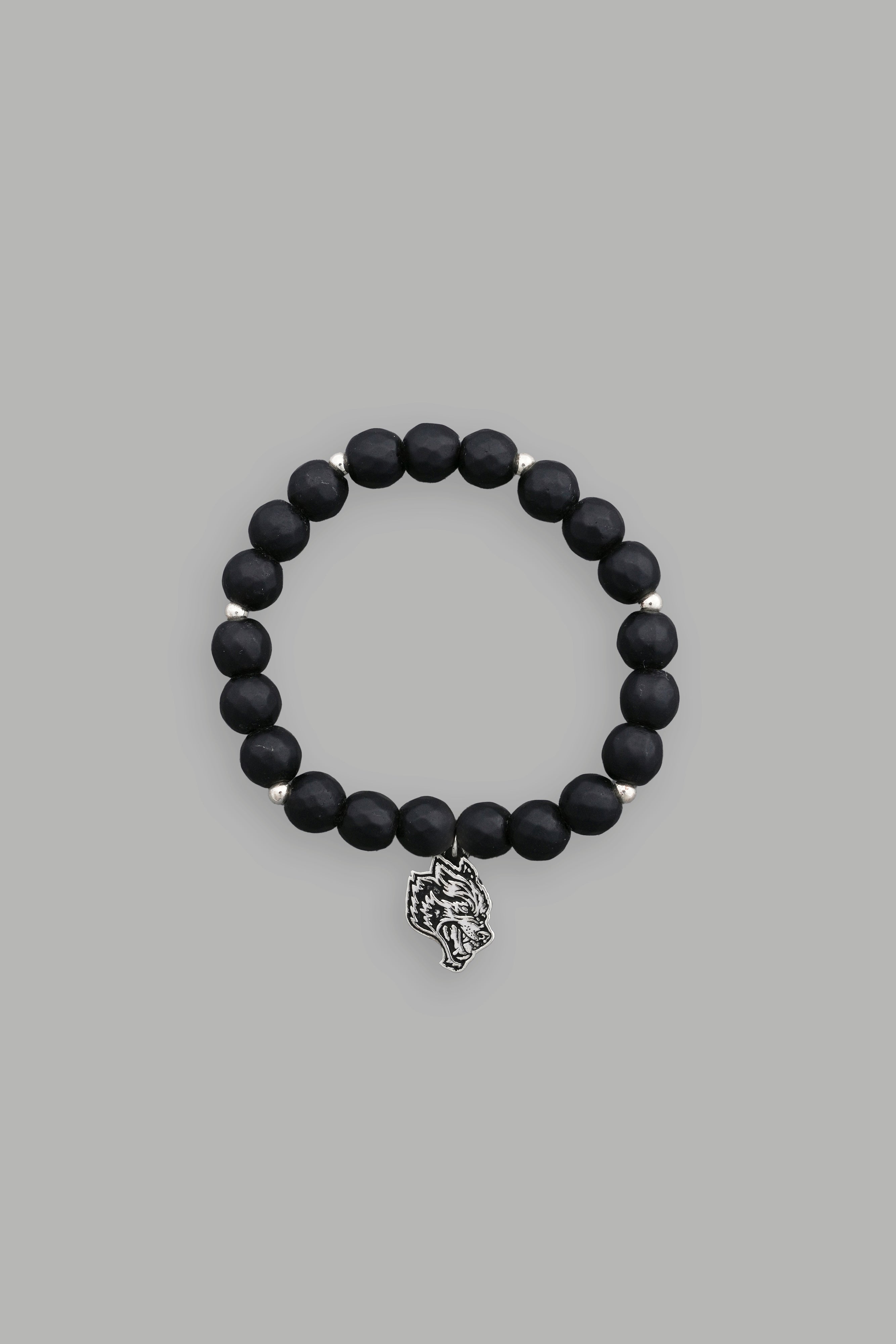 Black Wolf Head She Bracelet - Stylish Pendant Jewelry