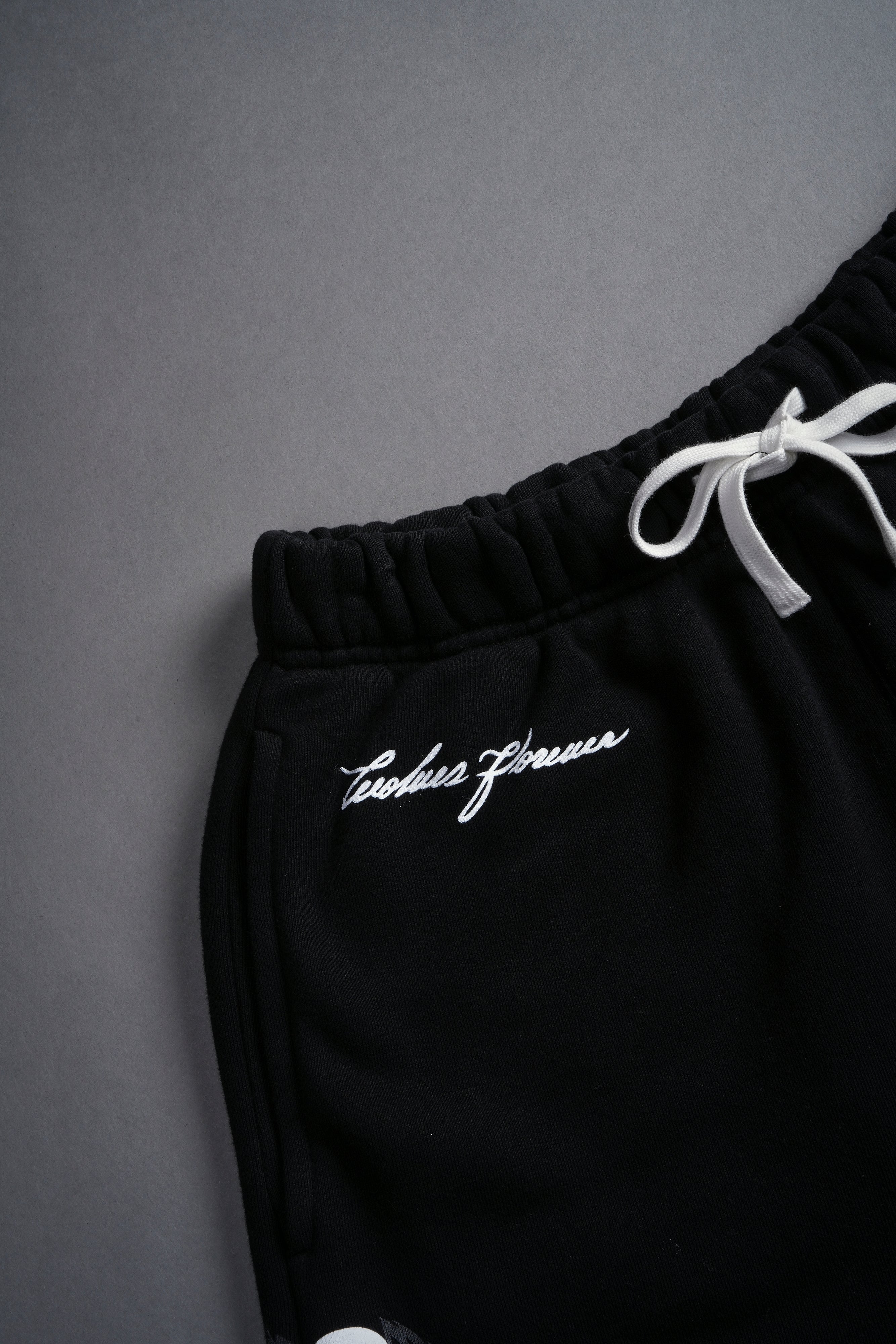 Wolf Post Lounge Sweatpants - Black Comfort Shorts