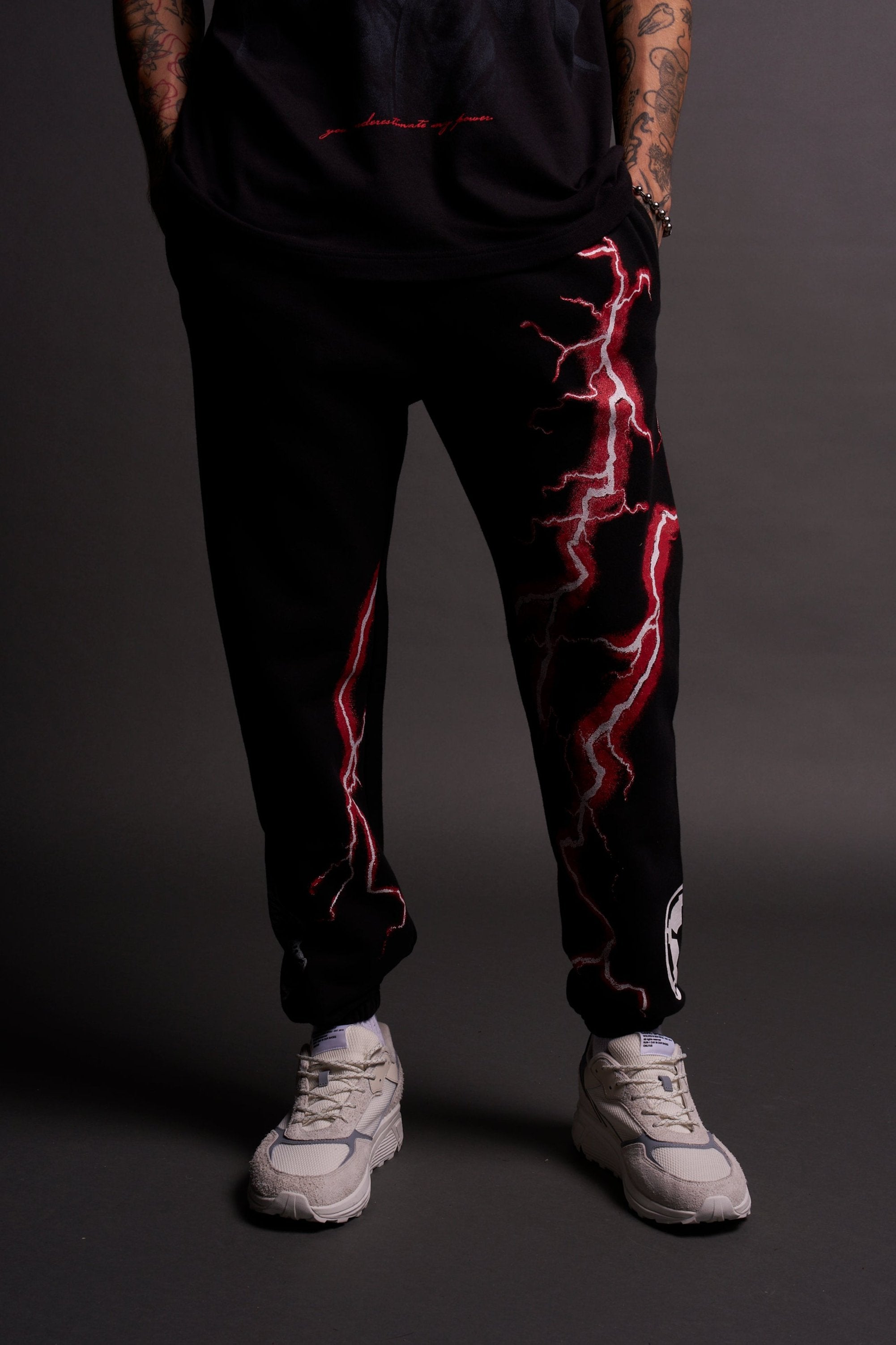Black Ride The Lightning Lounge Sweats for Comfort