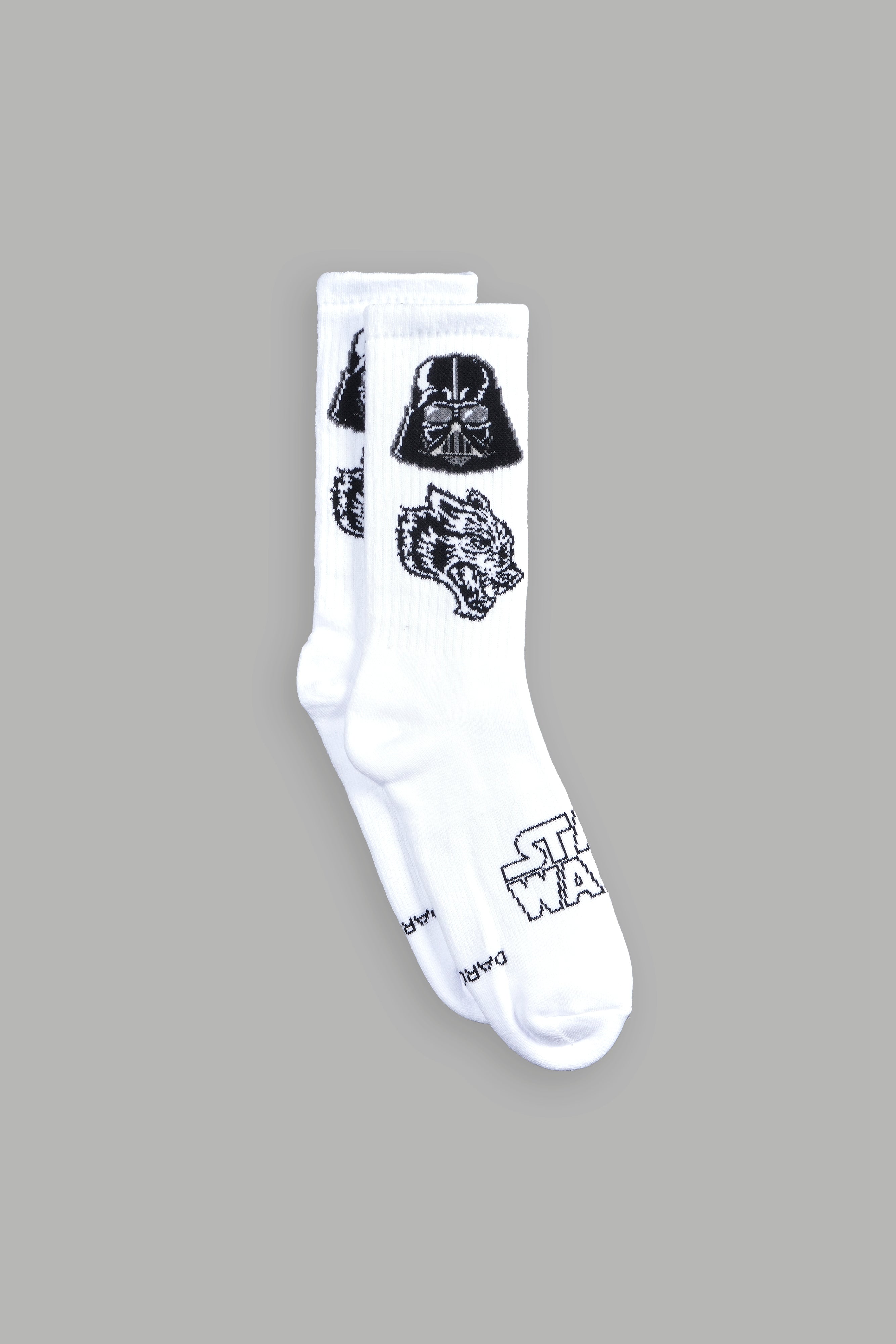 White Big Wolf Vader Classic Crew Socks