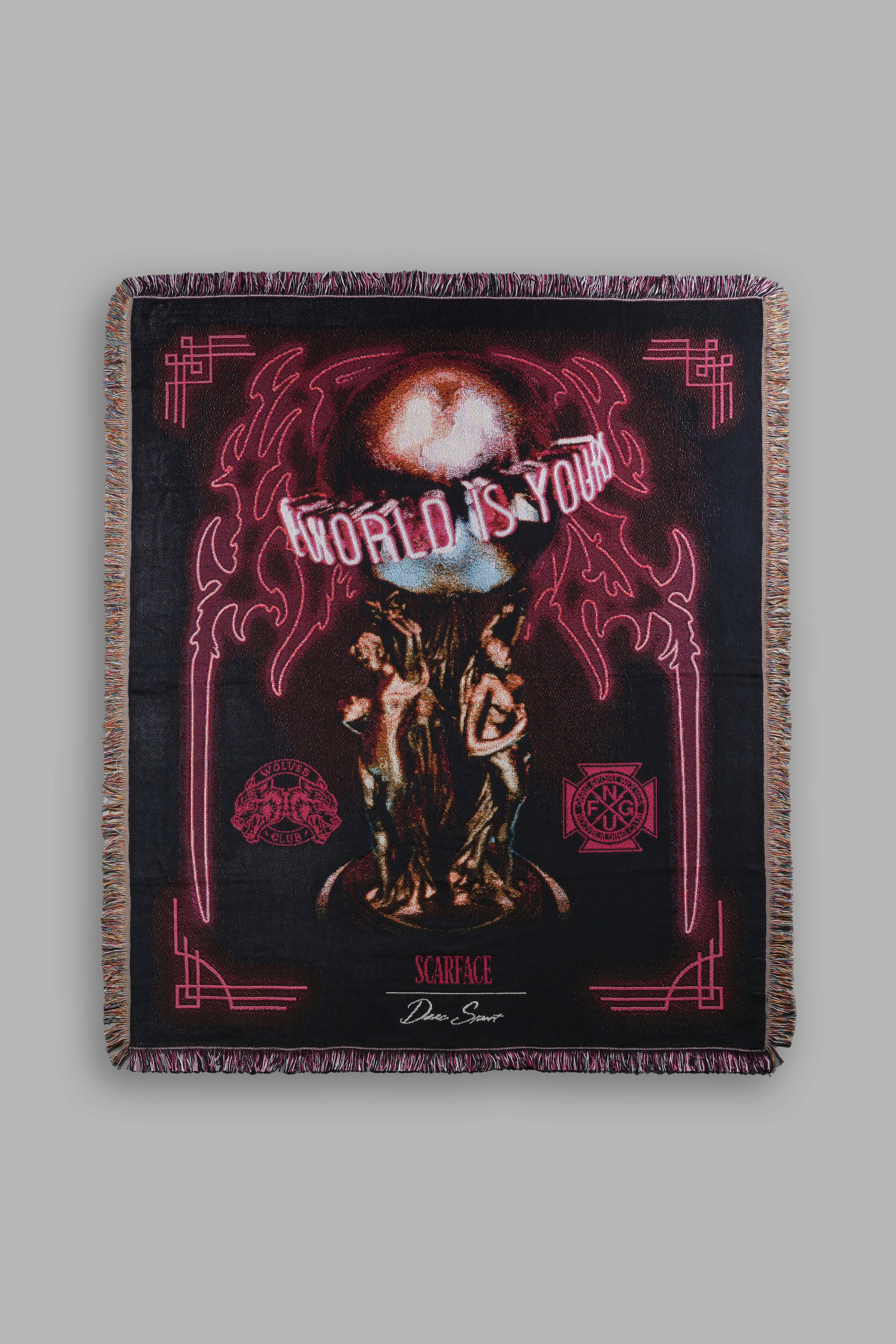 Black Desire Of Power Tapestry Throw Blanket