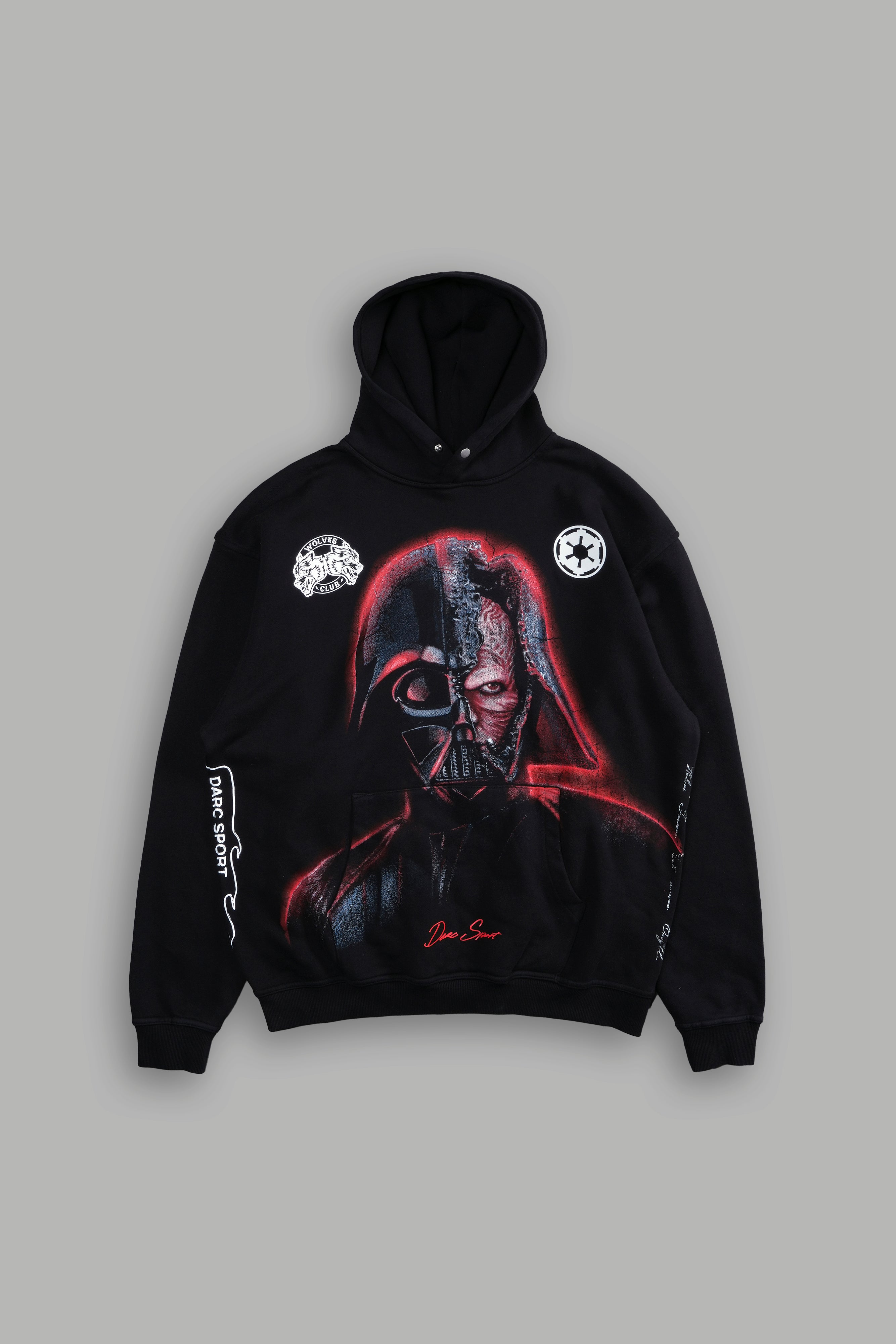 Black Pierce Side-Zip Hoodie for Men