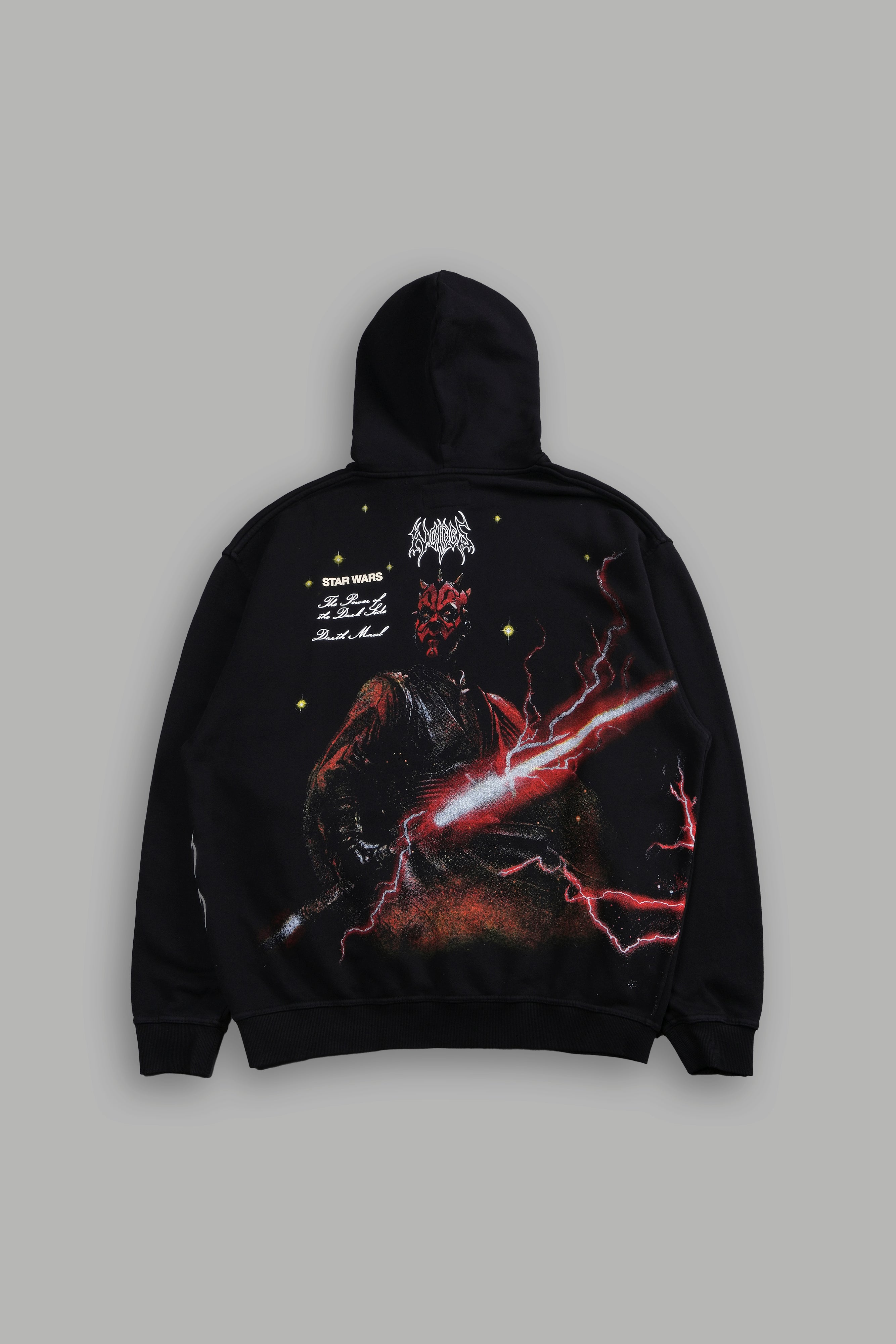 Black Darth Maul Star Wars Hoodie with Side Design