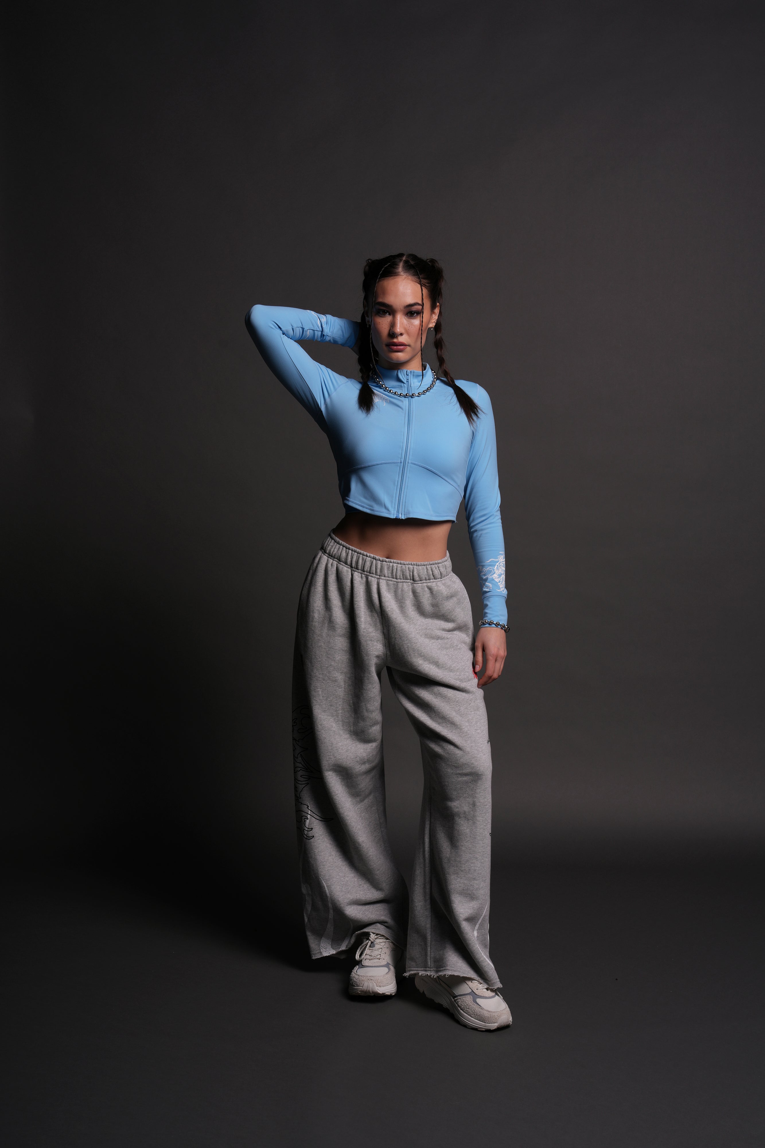 Kelz Energy Zip-Up Hoodie in Blue Crane