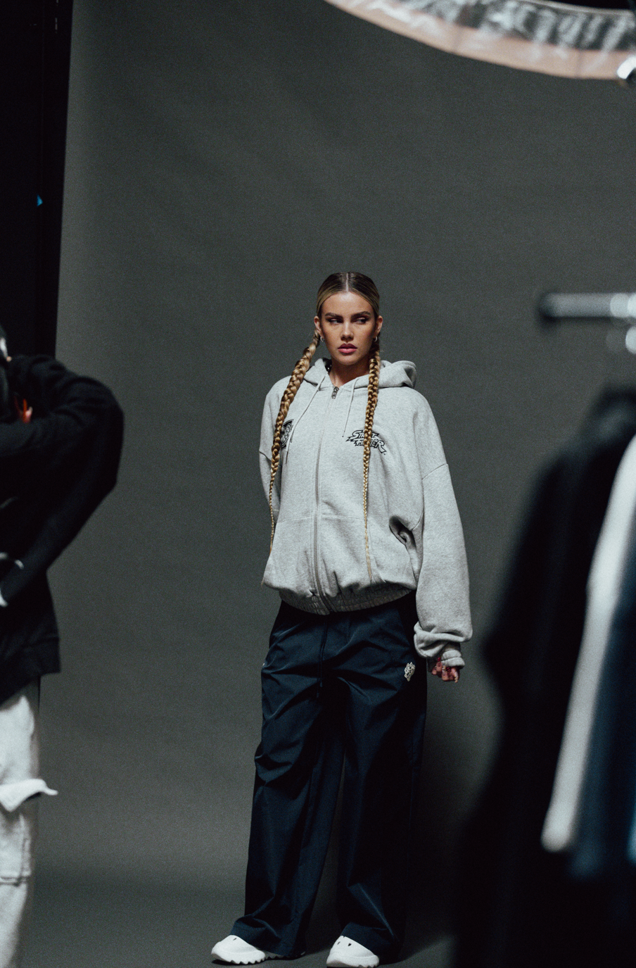 Final Boss Chambers Light Gray Zip Hoodie