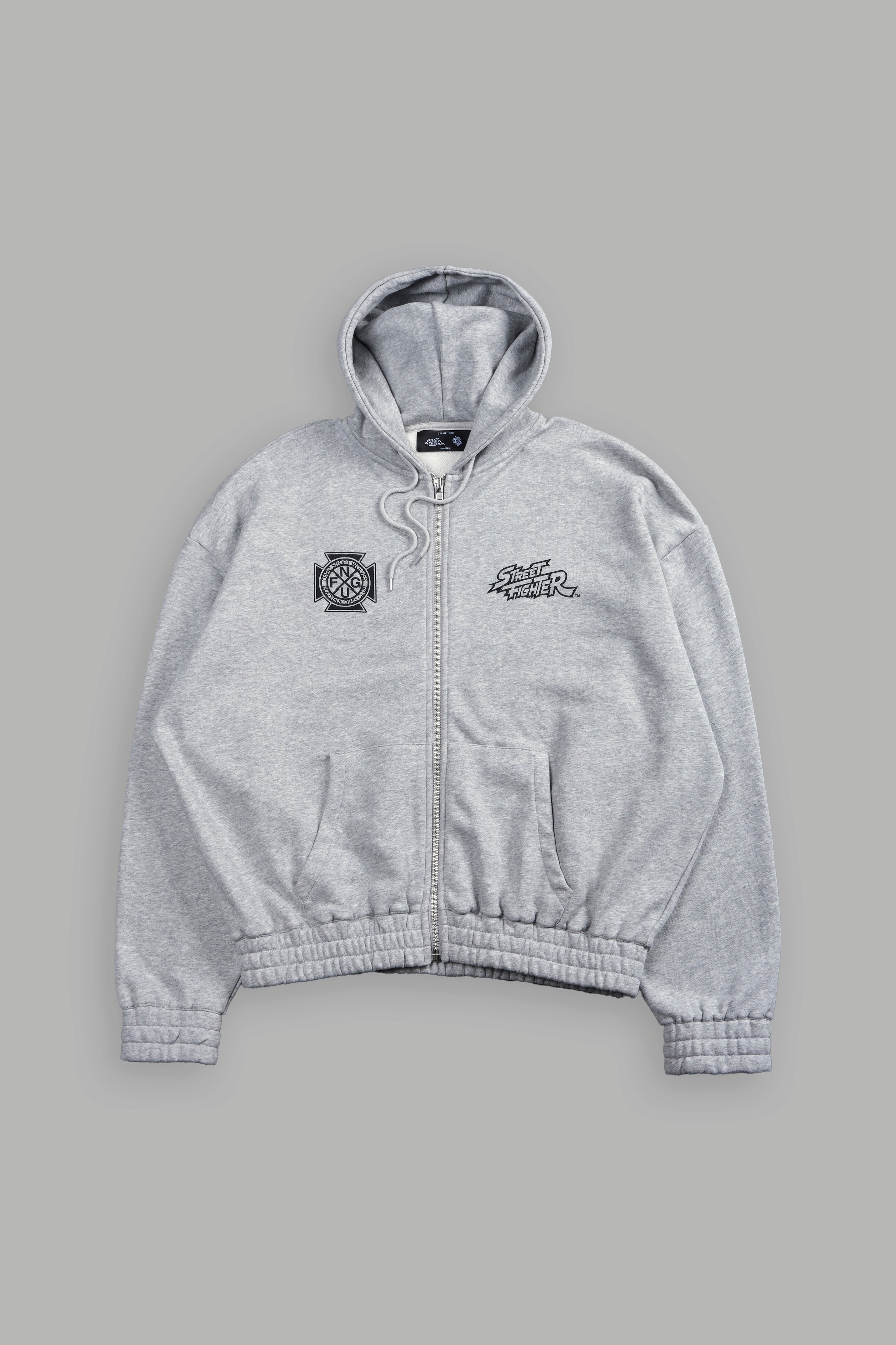 Final Boss Chambers Light Gray Zip Hoodie