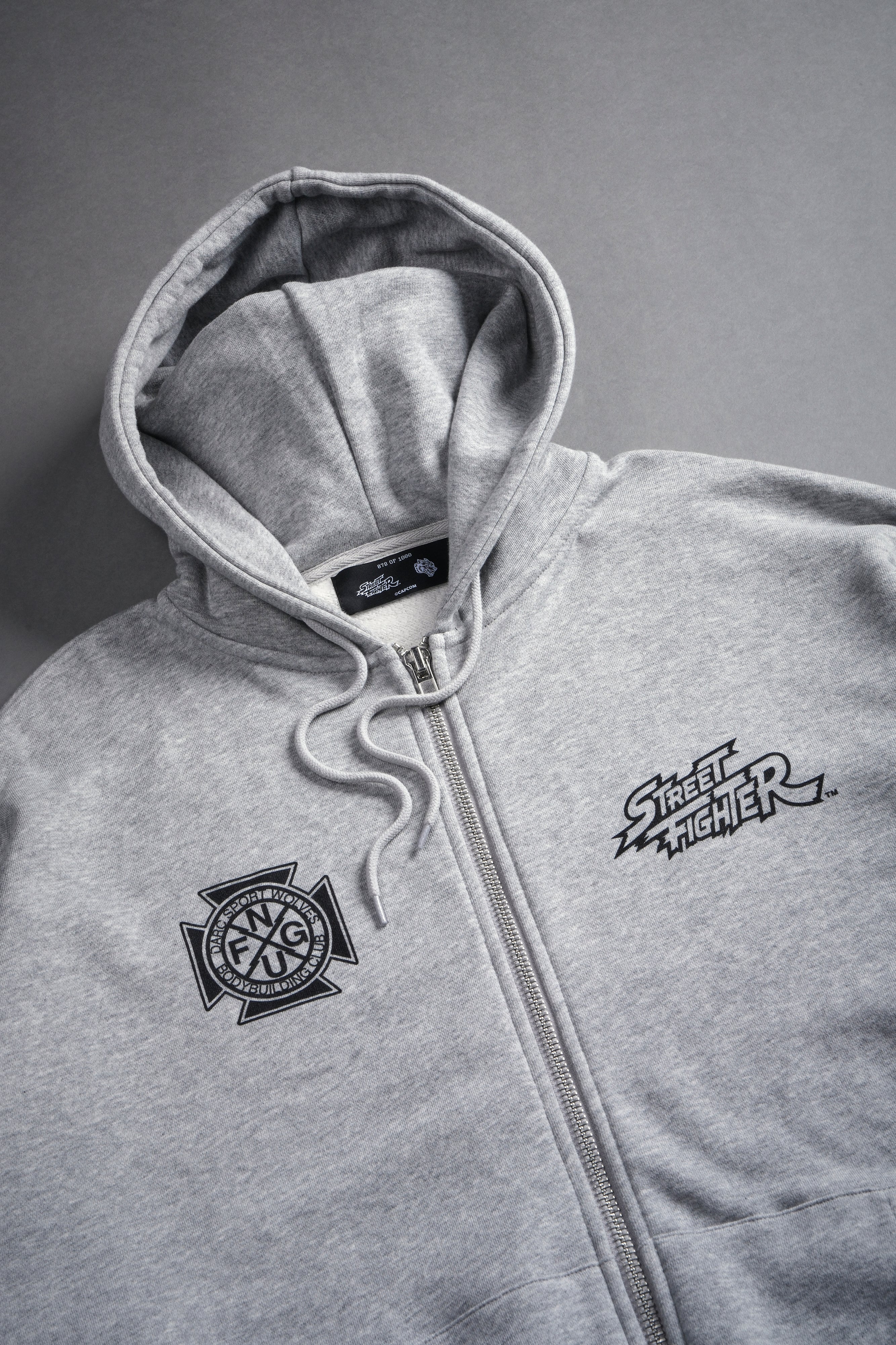 Final Boss Chambers Light Gray Zip Hoodie