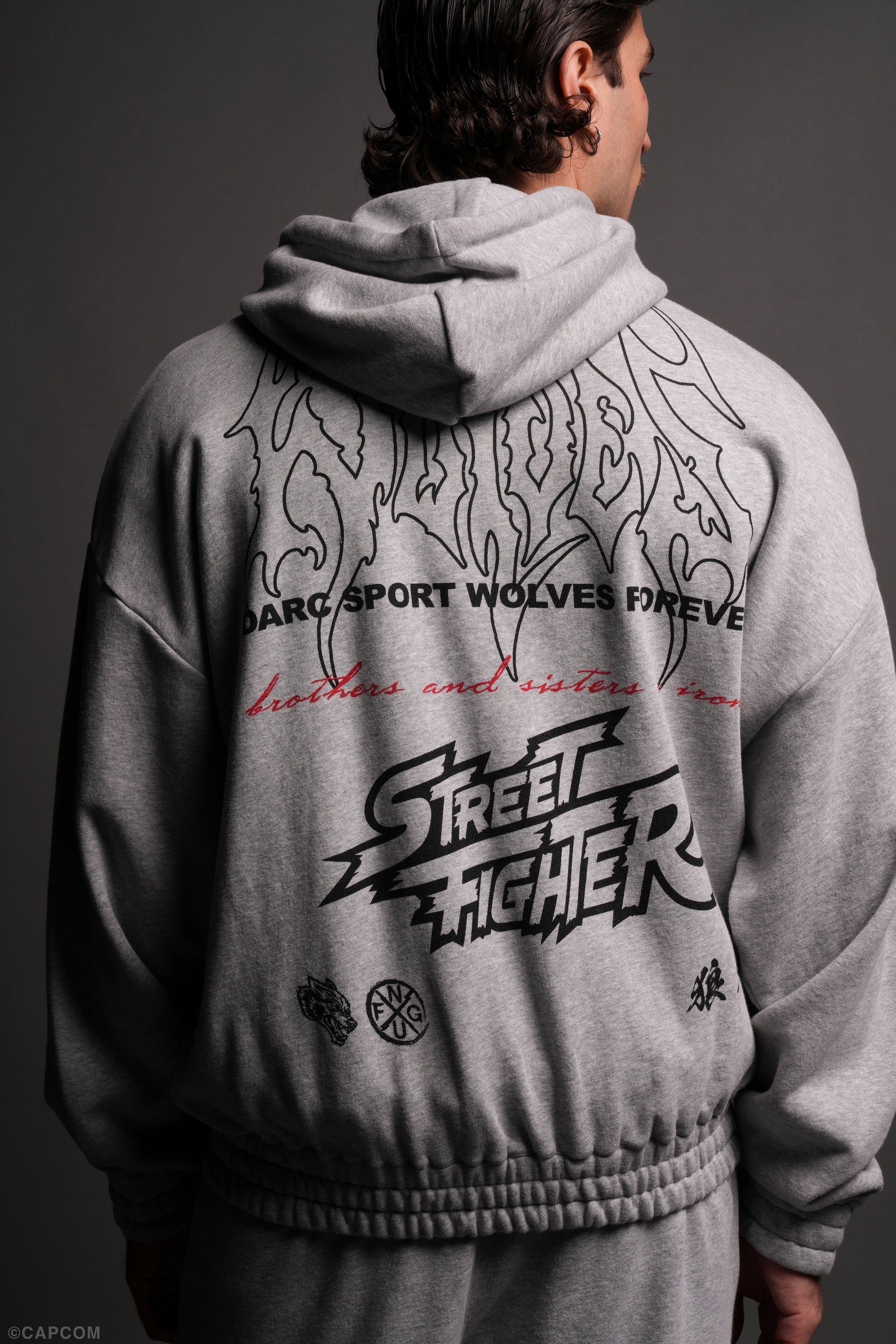 Final Boss Chambers Light Gray Zip Hoodie