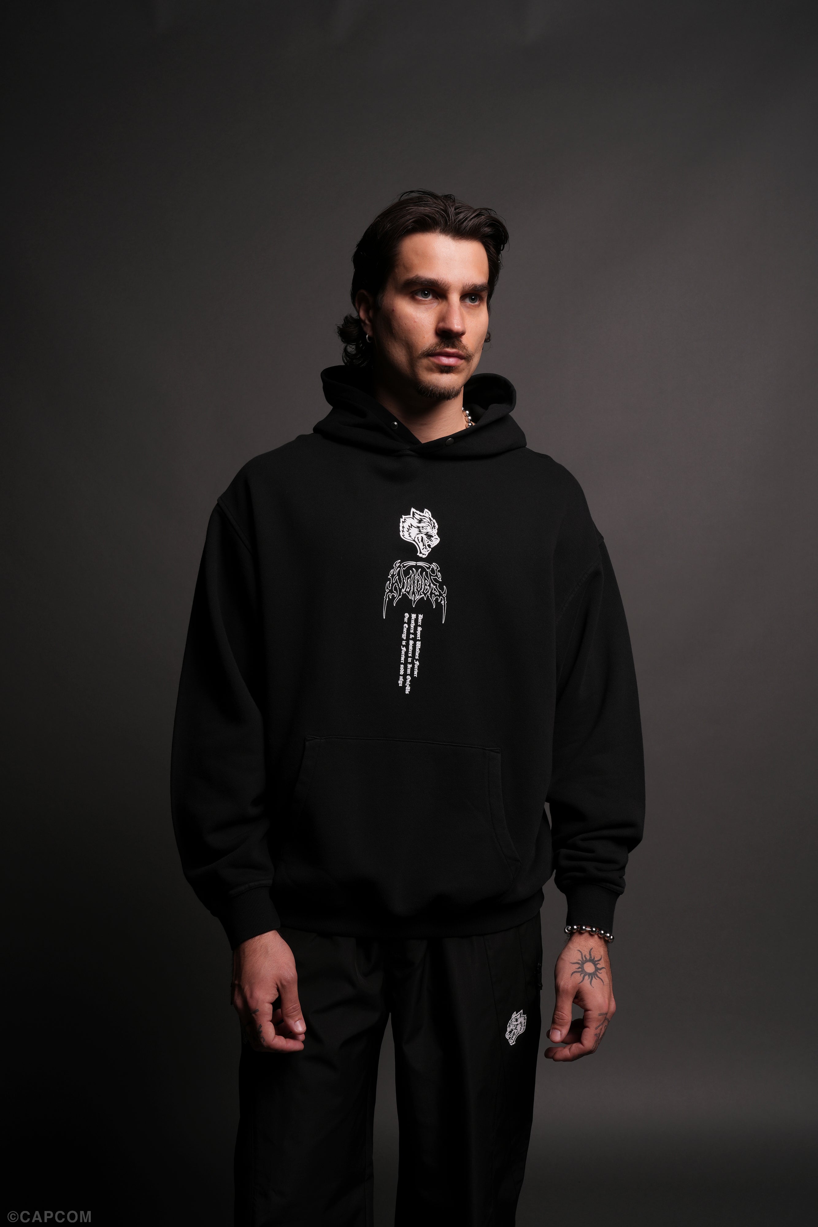 Black Akuma Pierce Hoodie - Stylish Streetwear Essential