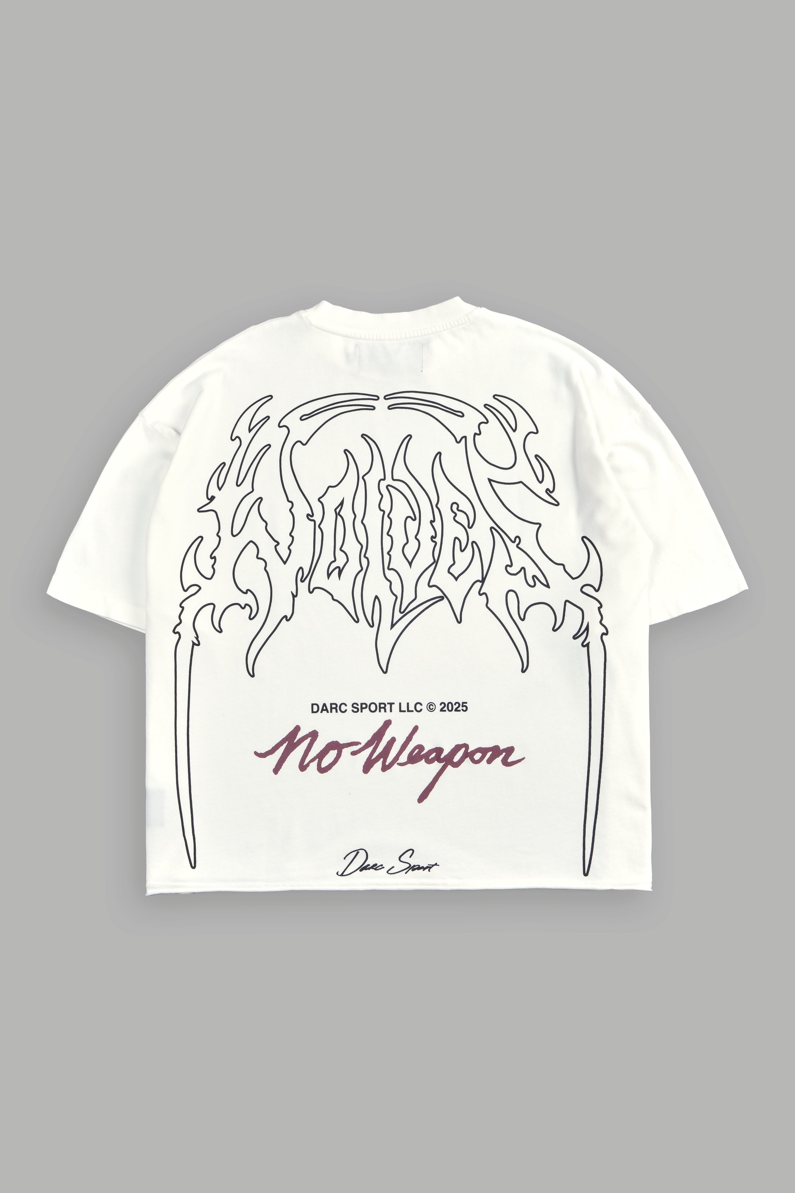 Prosper Box Cut Raw Hem Tee - Cream Unisex T-Shirt