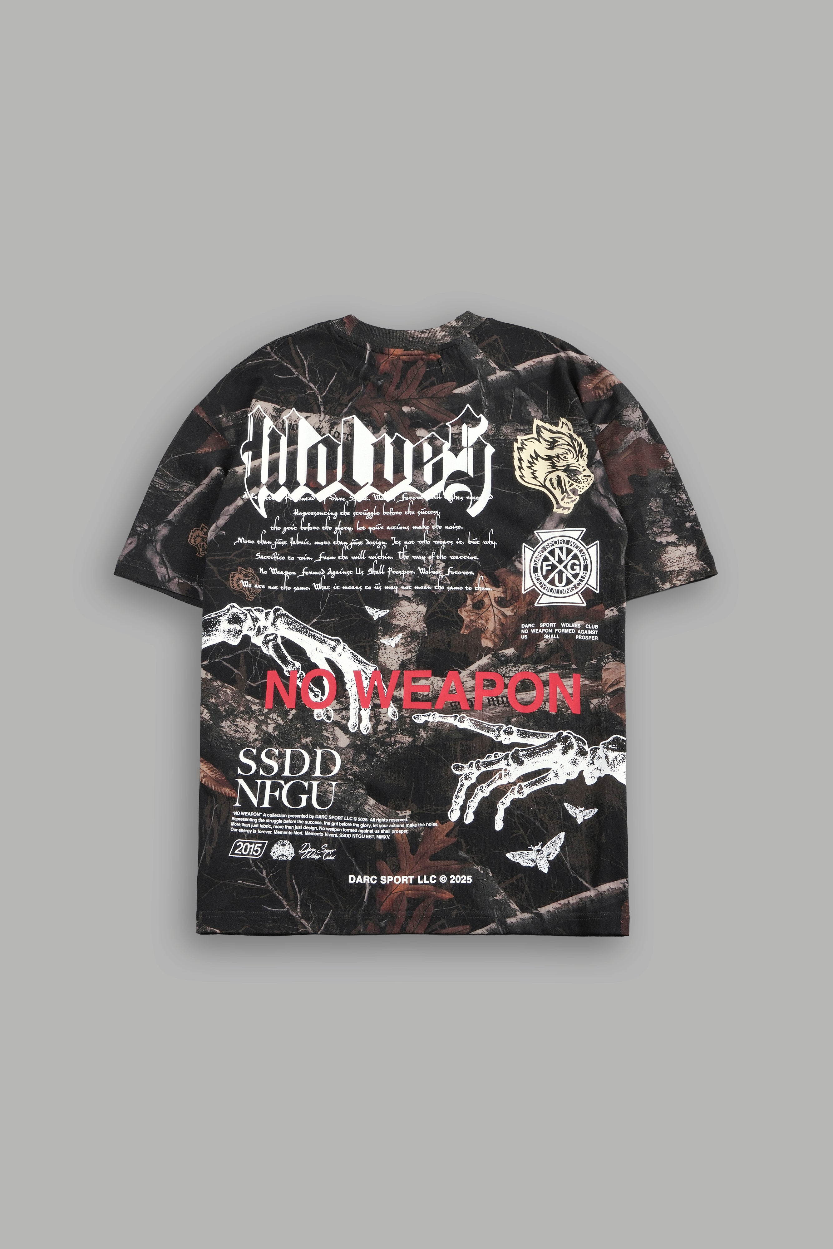 Premium Oversized Tee in Woodland Camo - Darc Brown