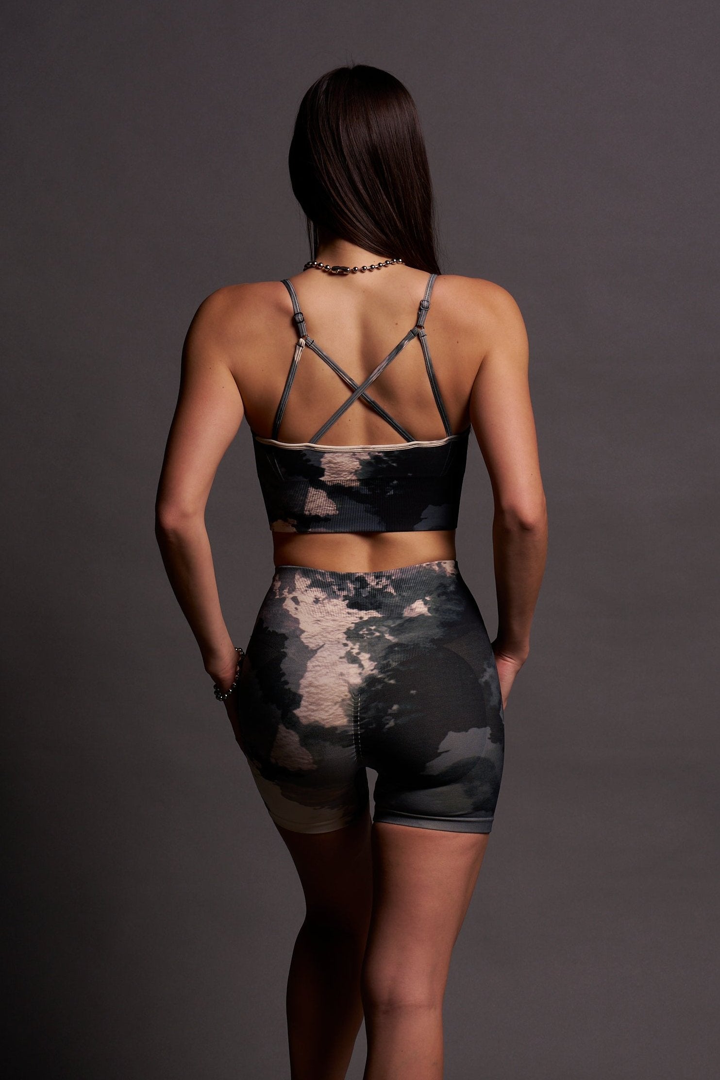 Huxley Seamless Bra in Sandstorm Marble Wash