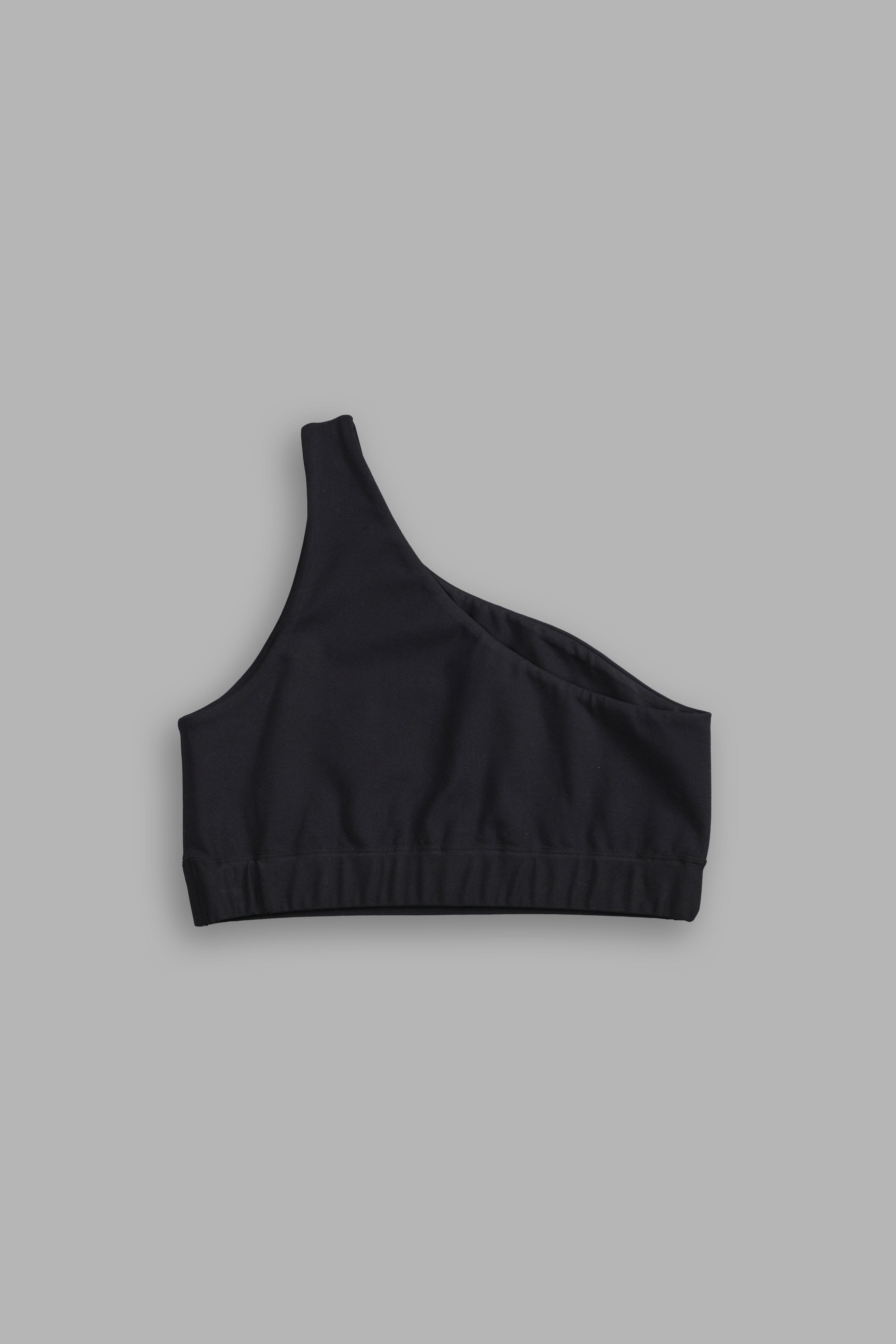 One Shoulder Black Energy Bra for Workouts