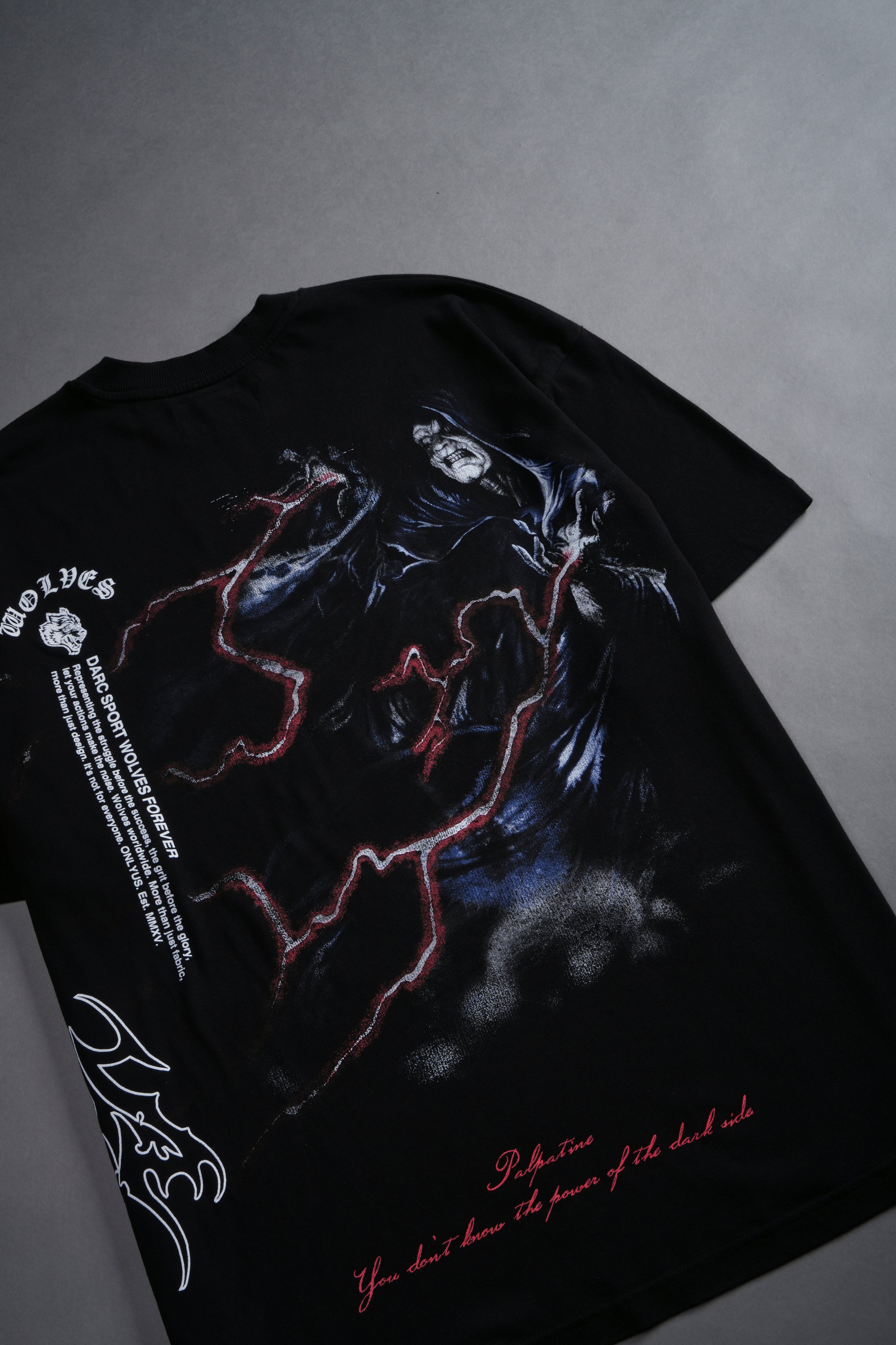 Star Wars Palpatine Side By Side Black Premium Tee