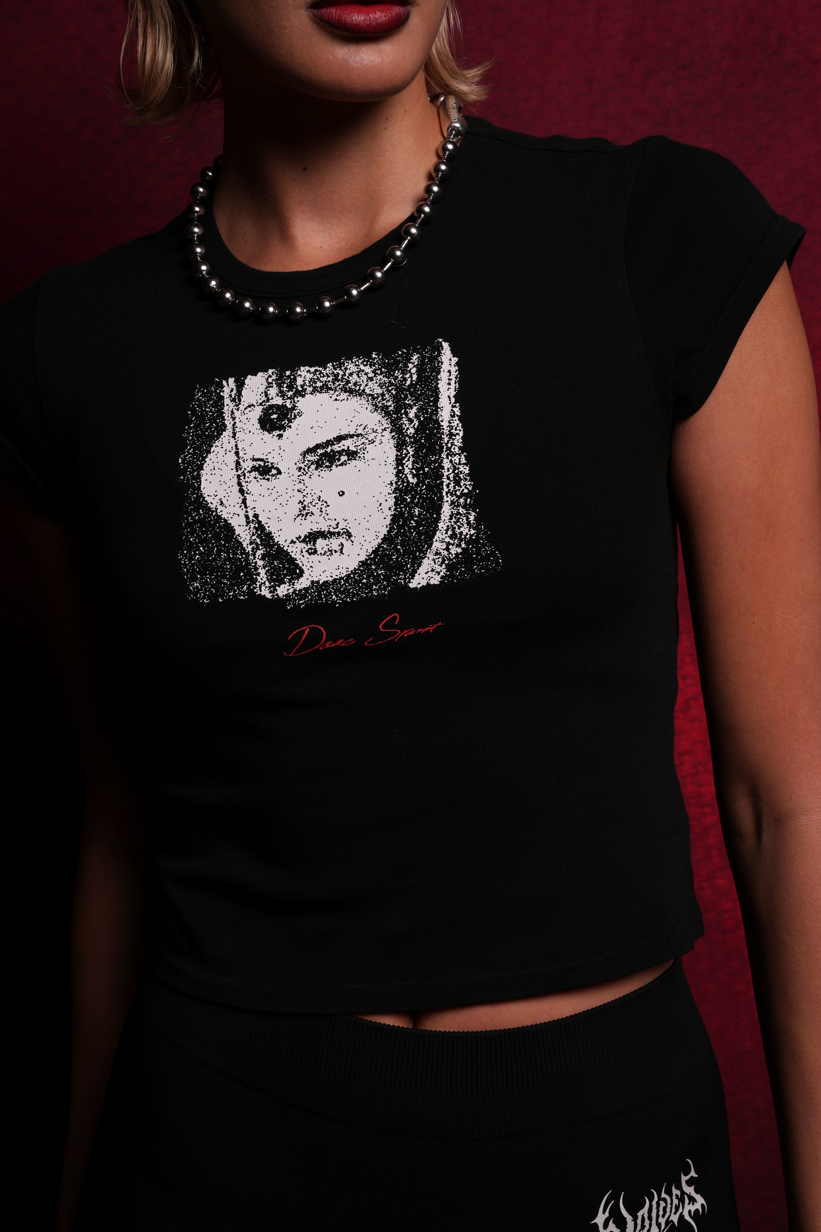 Black Queen Baby Tee - Soft Vintage Style
