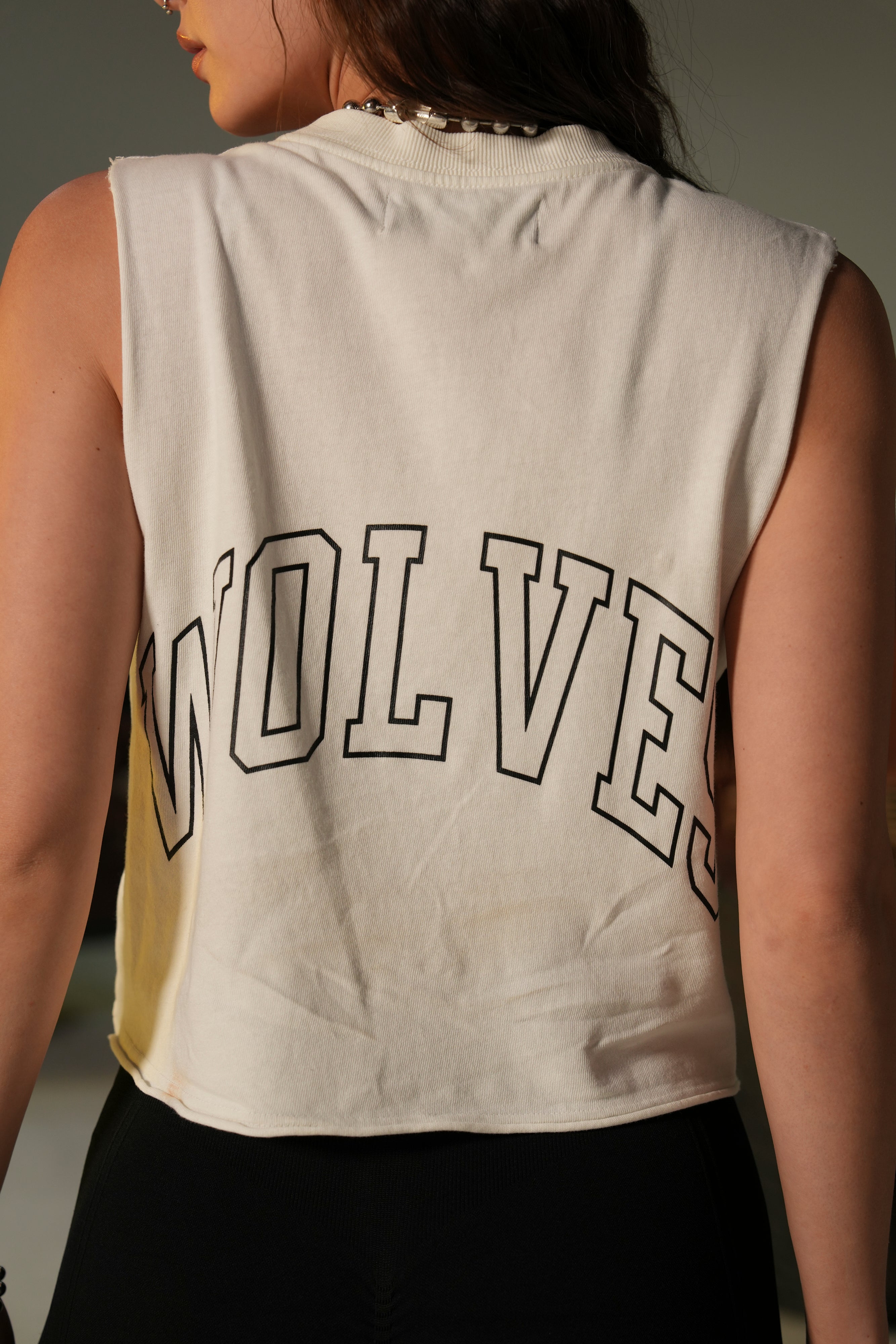 Cream 'Rosie' Muscle Tee for Women