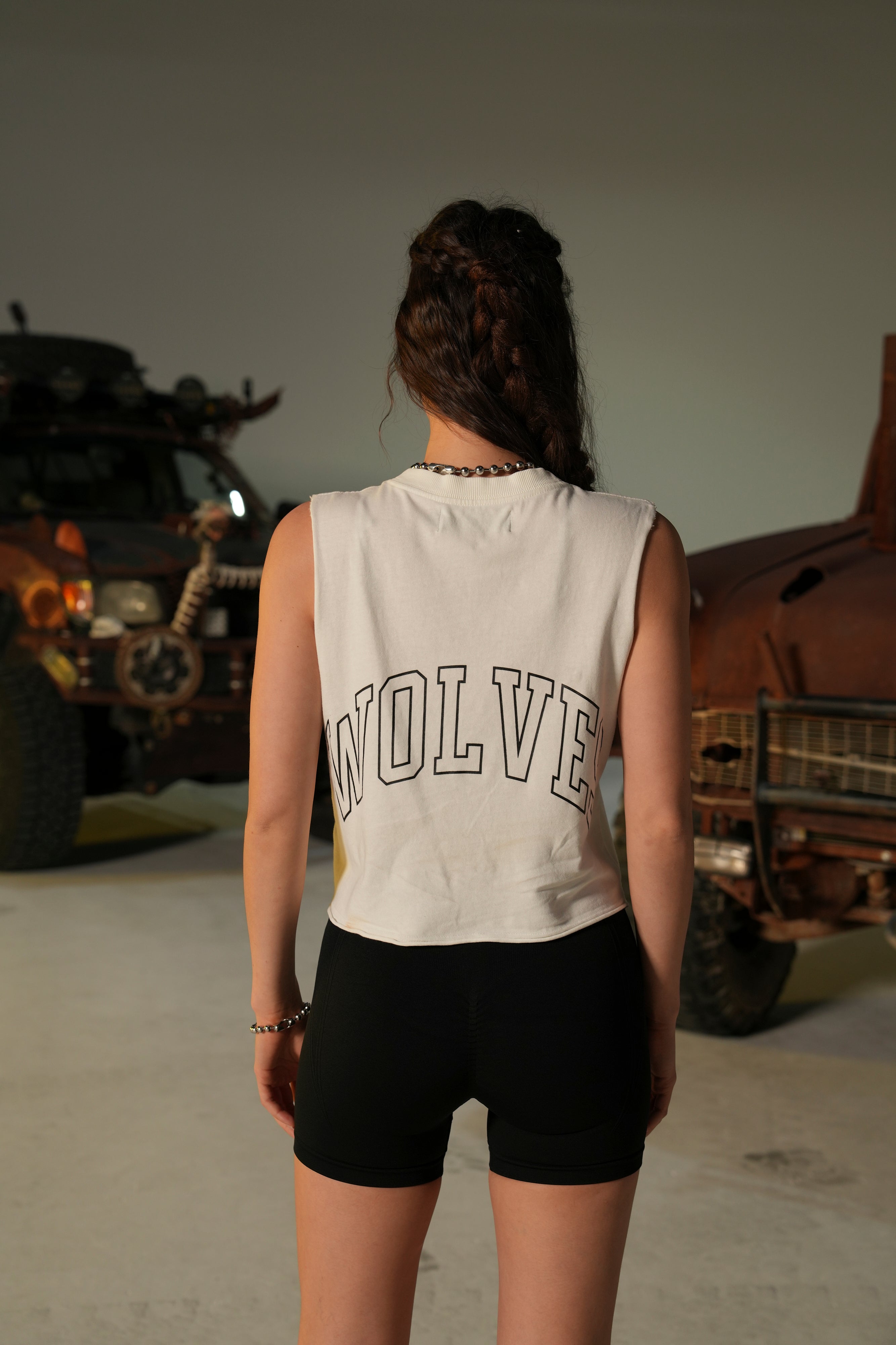 Cream 'Rosie' Muscle Tee for Women