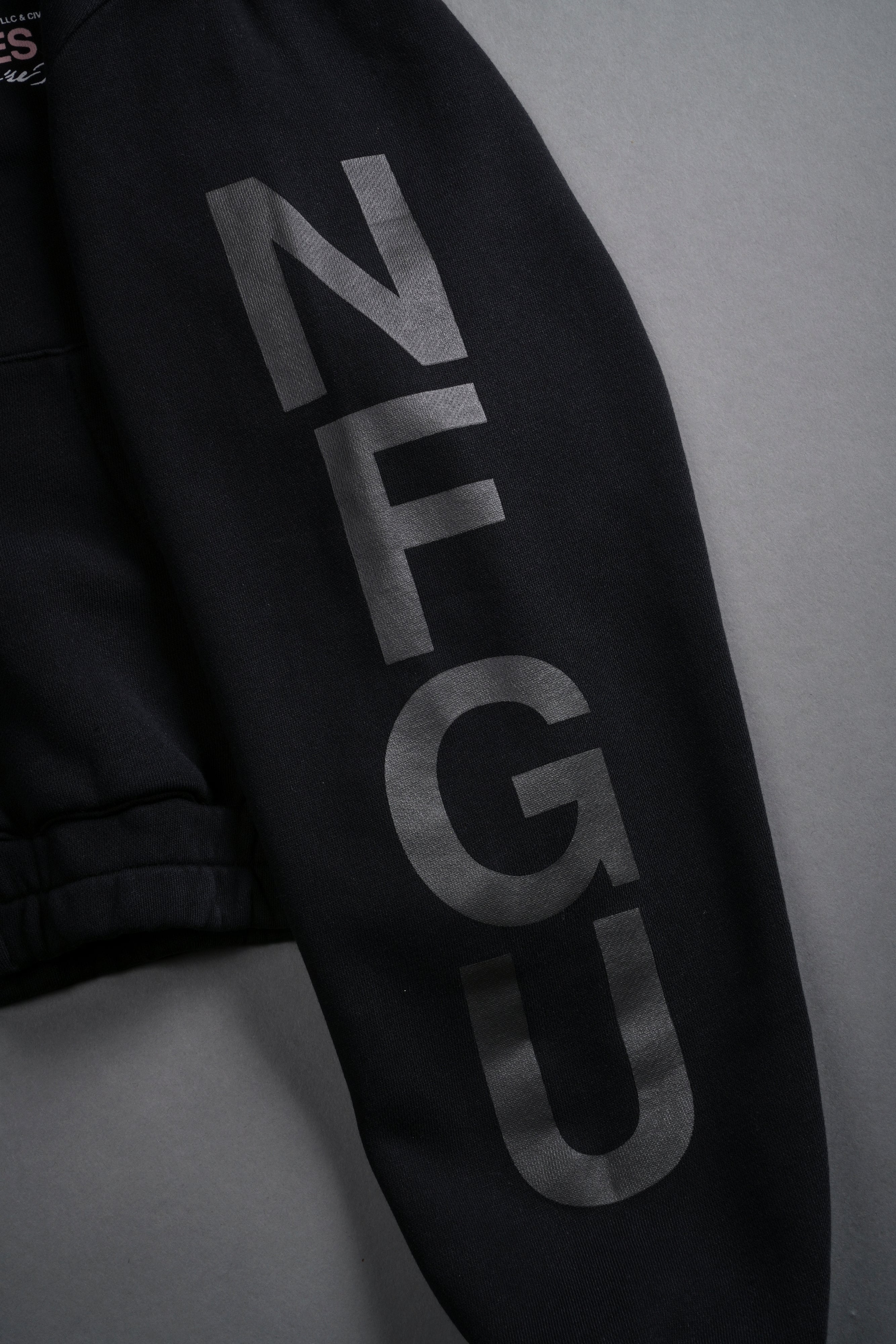 Black Cropped Zip Hoodie - Life and Death Chambers Style