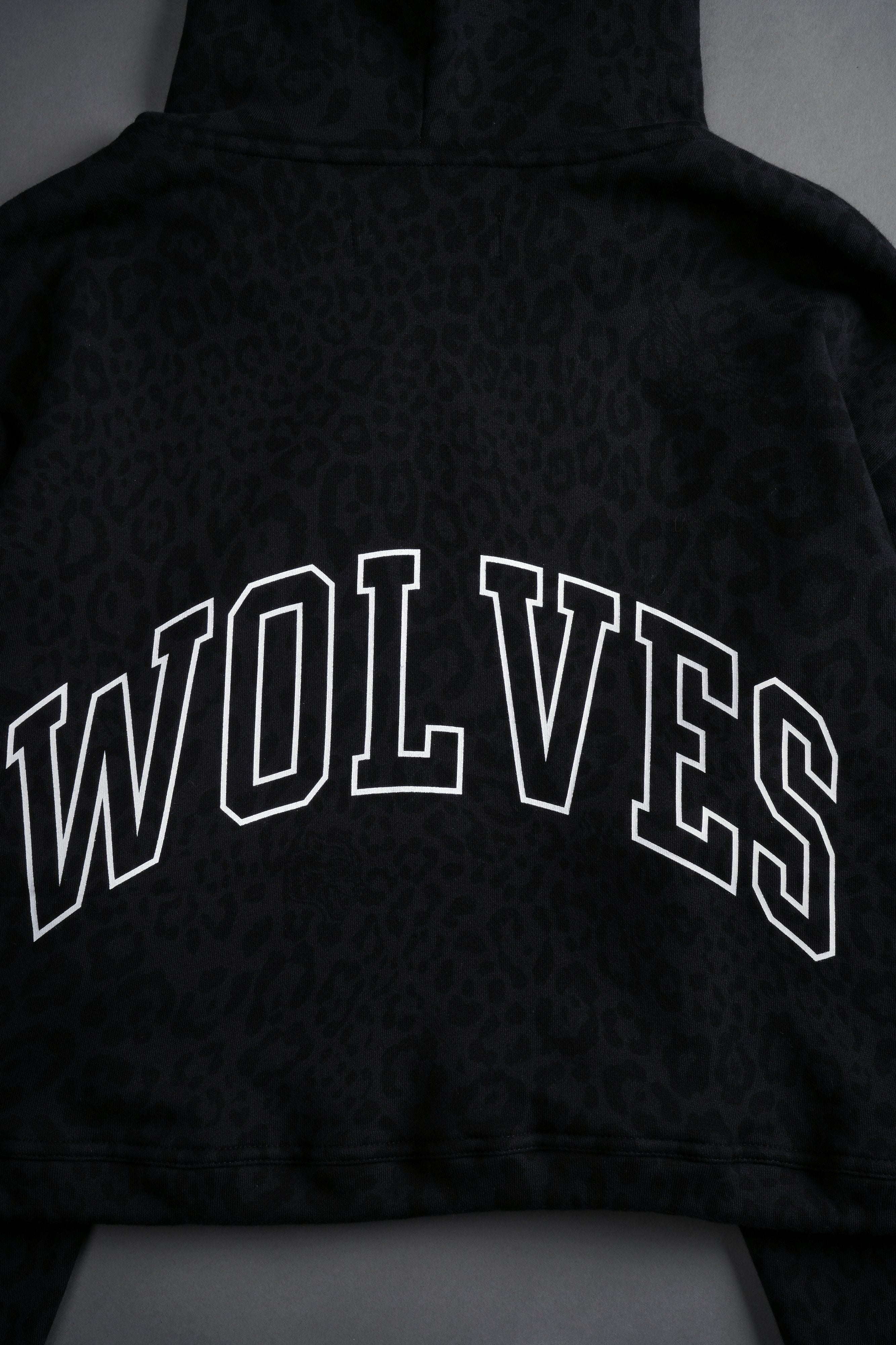 Big Wolf Loyalty Dempsey Cropped Hoodie - Charcoal Leopard