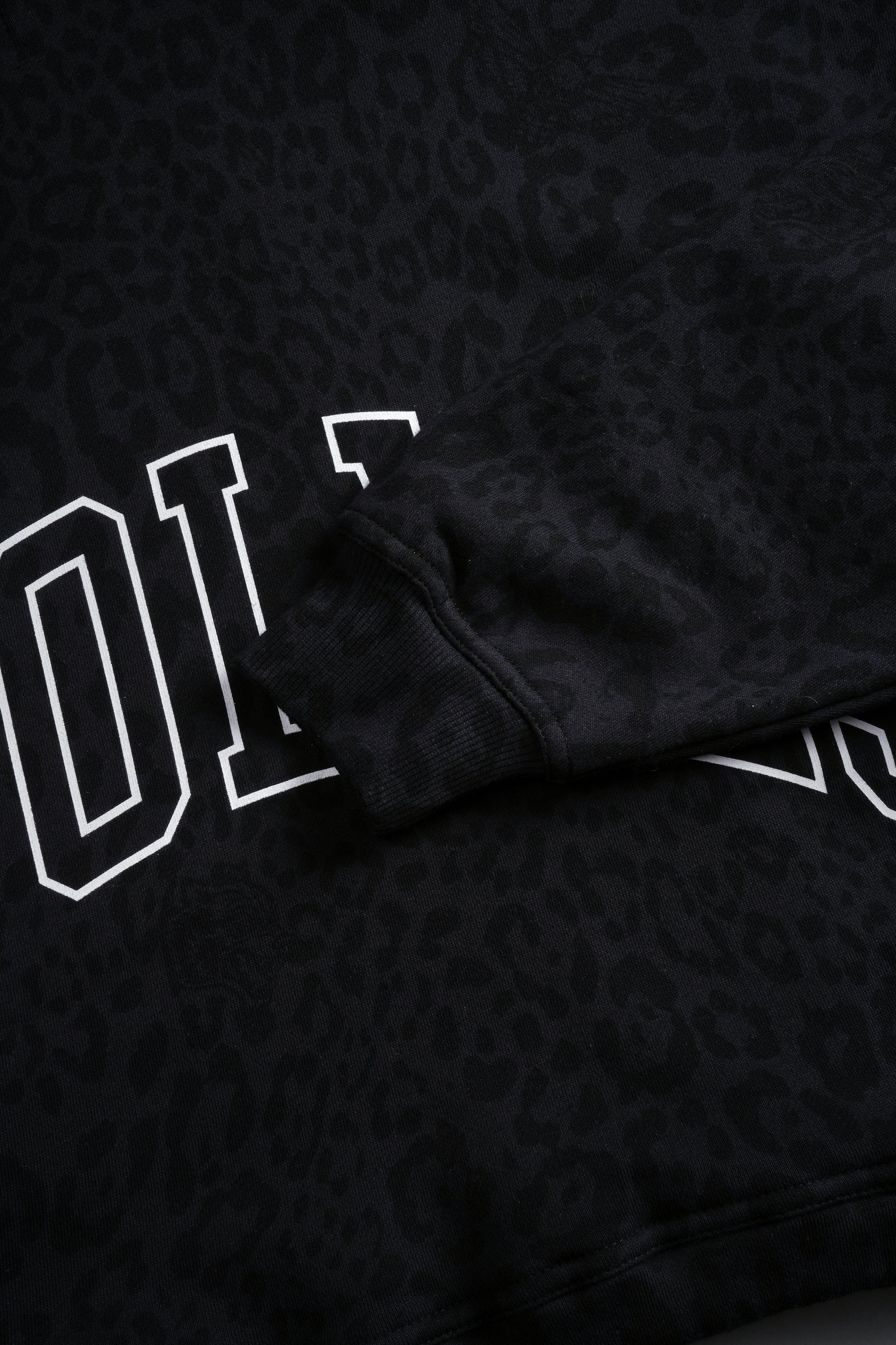 Big Wolf Loyalty Dempsey Cropped Hoodie - Charcoal Leopard