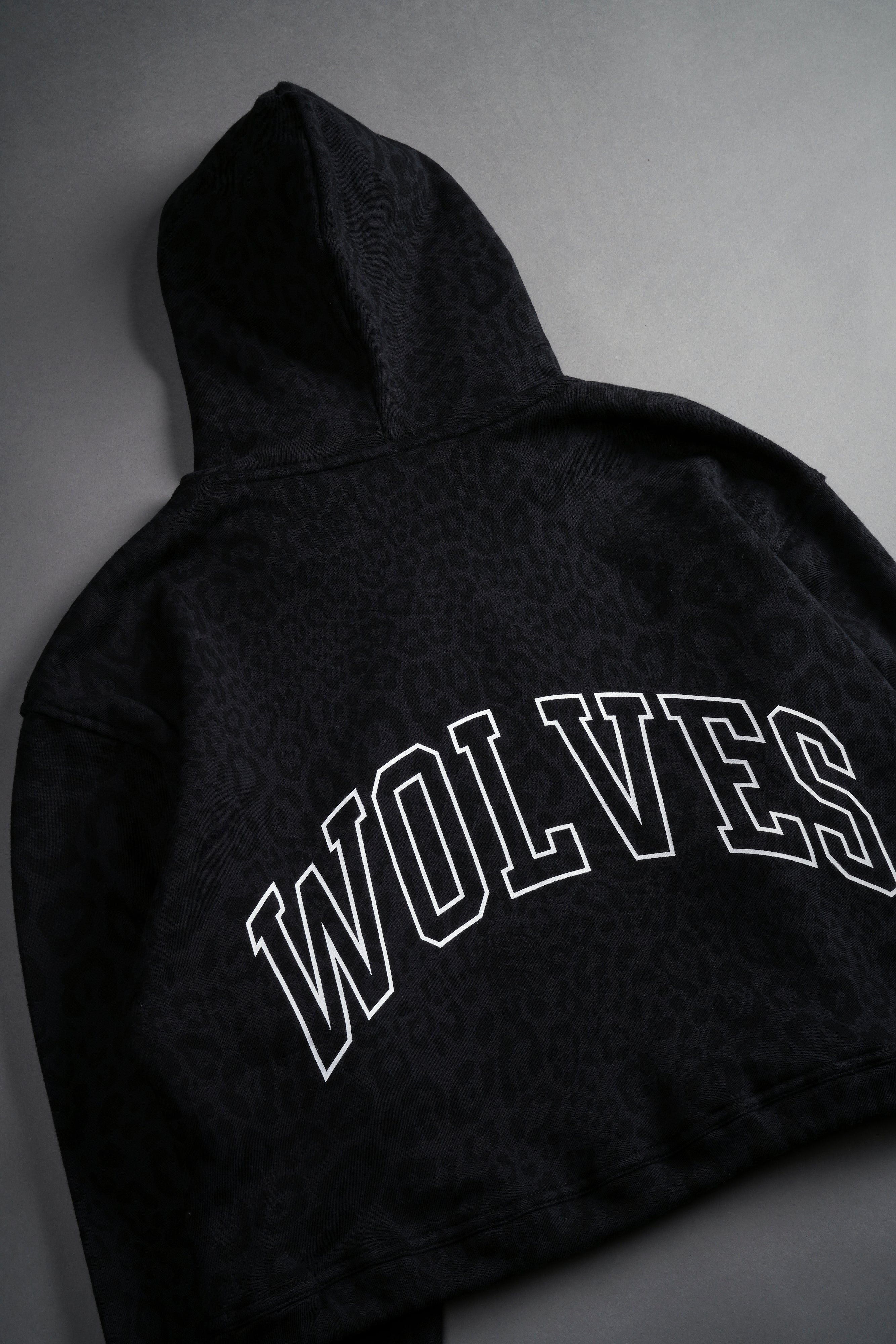 Big Wolf Loyalty Dempsey Cropped Hoodie - Charcoal Leopard