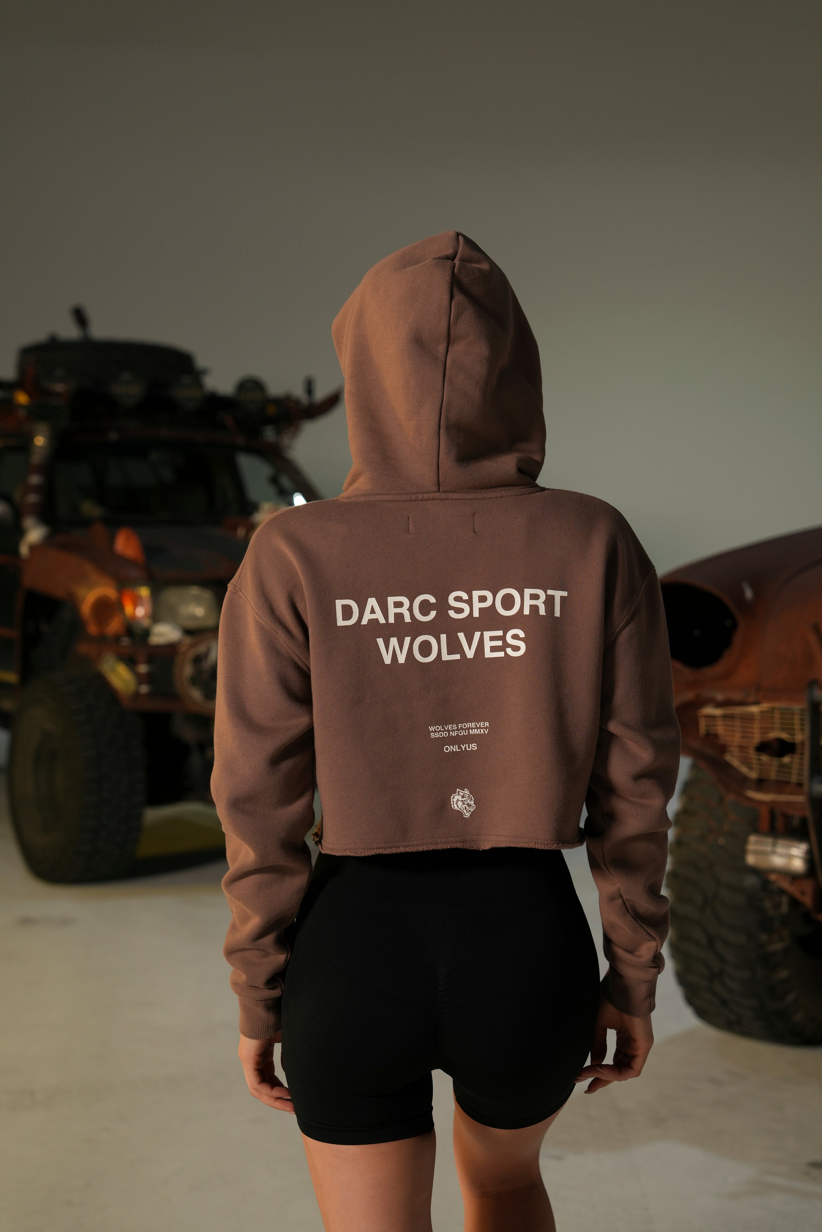 Darc Sport Pierce Cropped Hoodie - Norse Brown