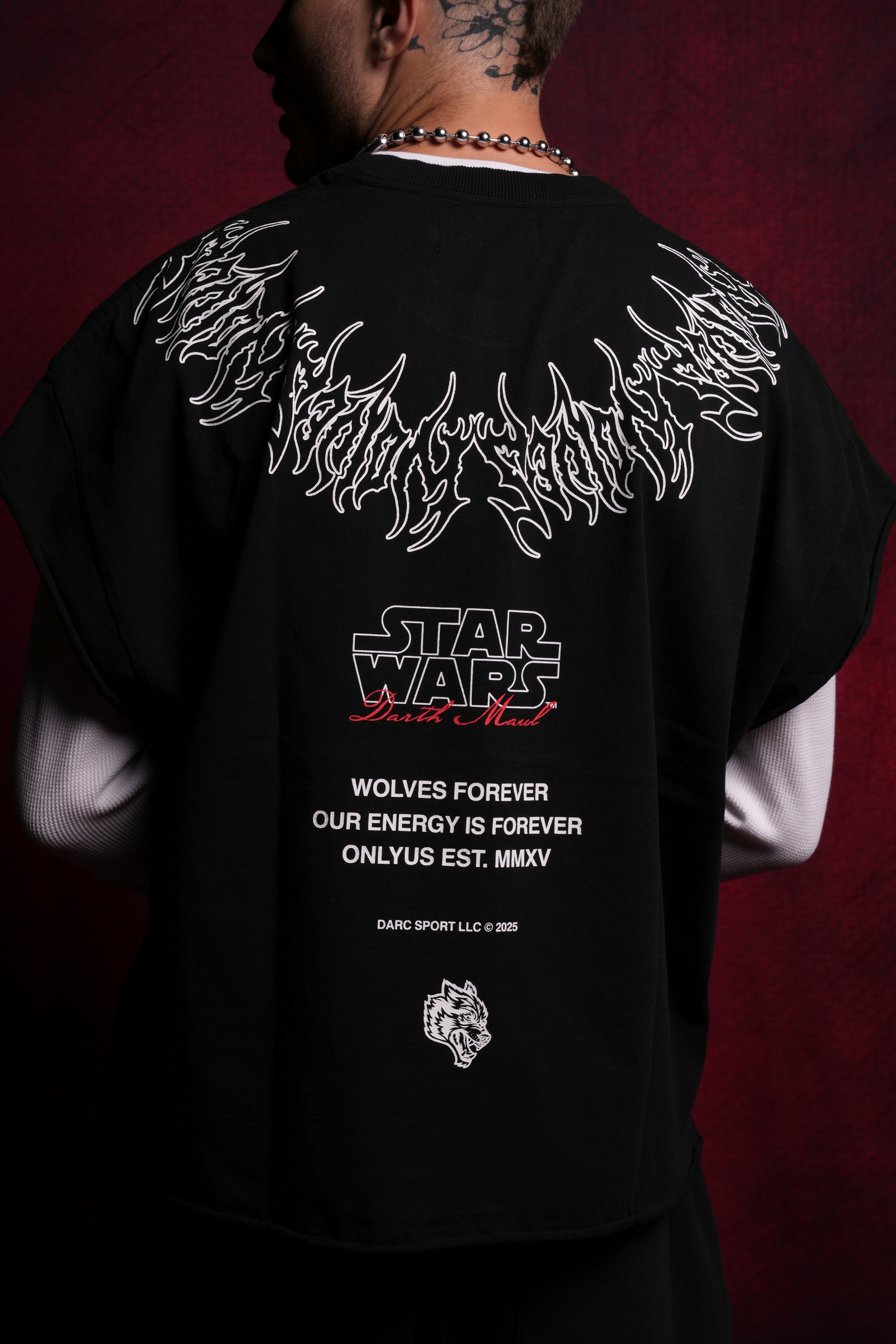 Black Grunge Cut Off Tee by Dark Apprentice