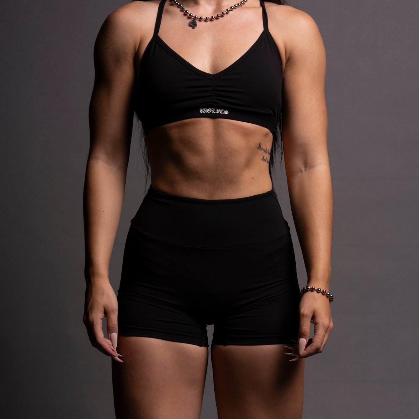 Alexa Black Energy Shorts for Active Wear