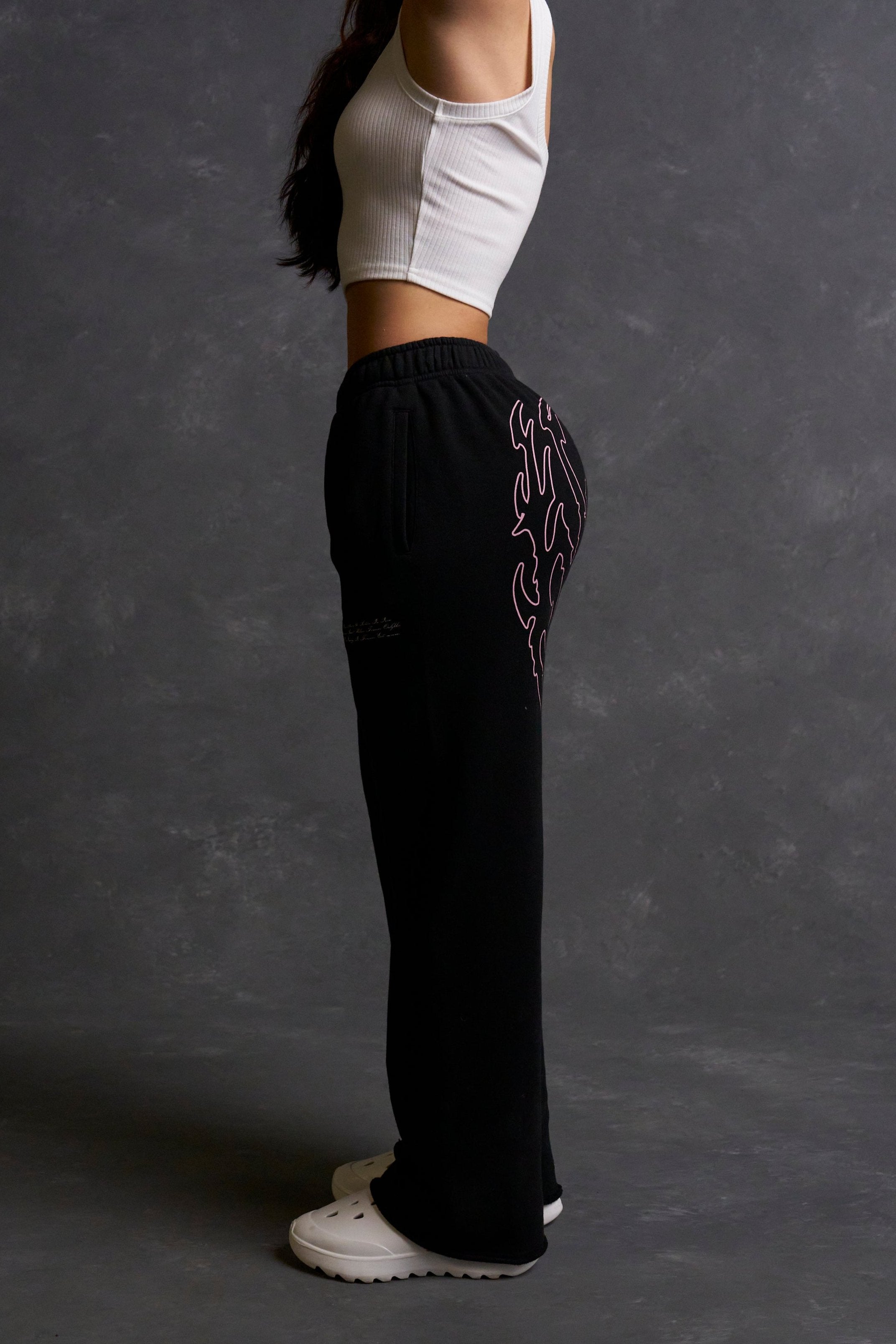 Black Iron Side Couture Sweatpants