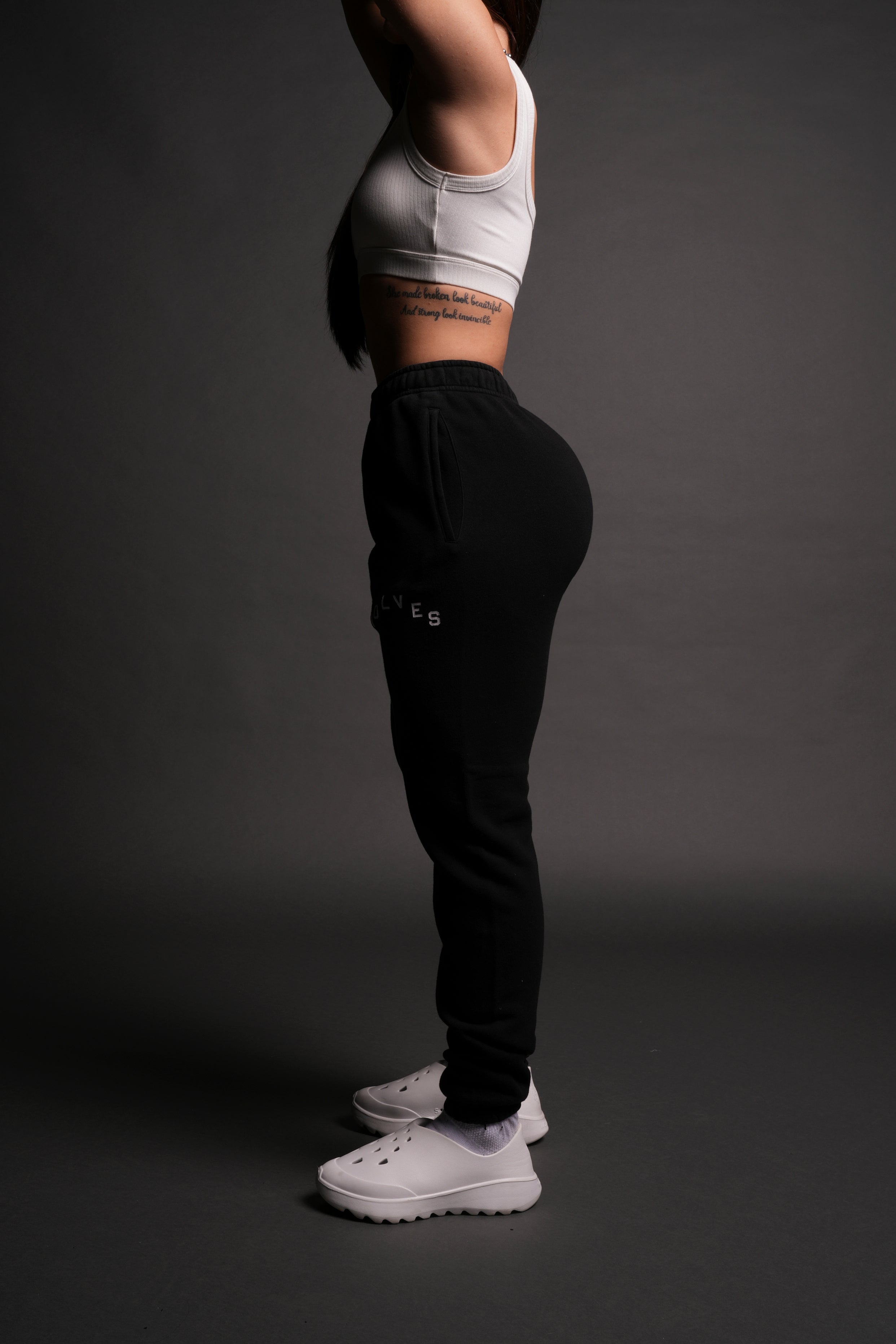 Big Wolf Pyramid She Lounge Sweats - Black