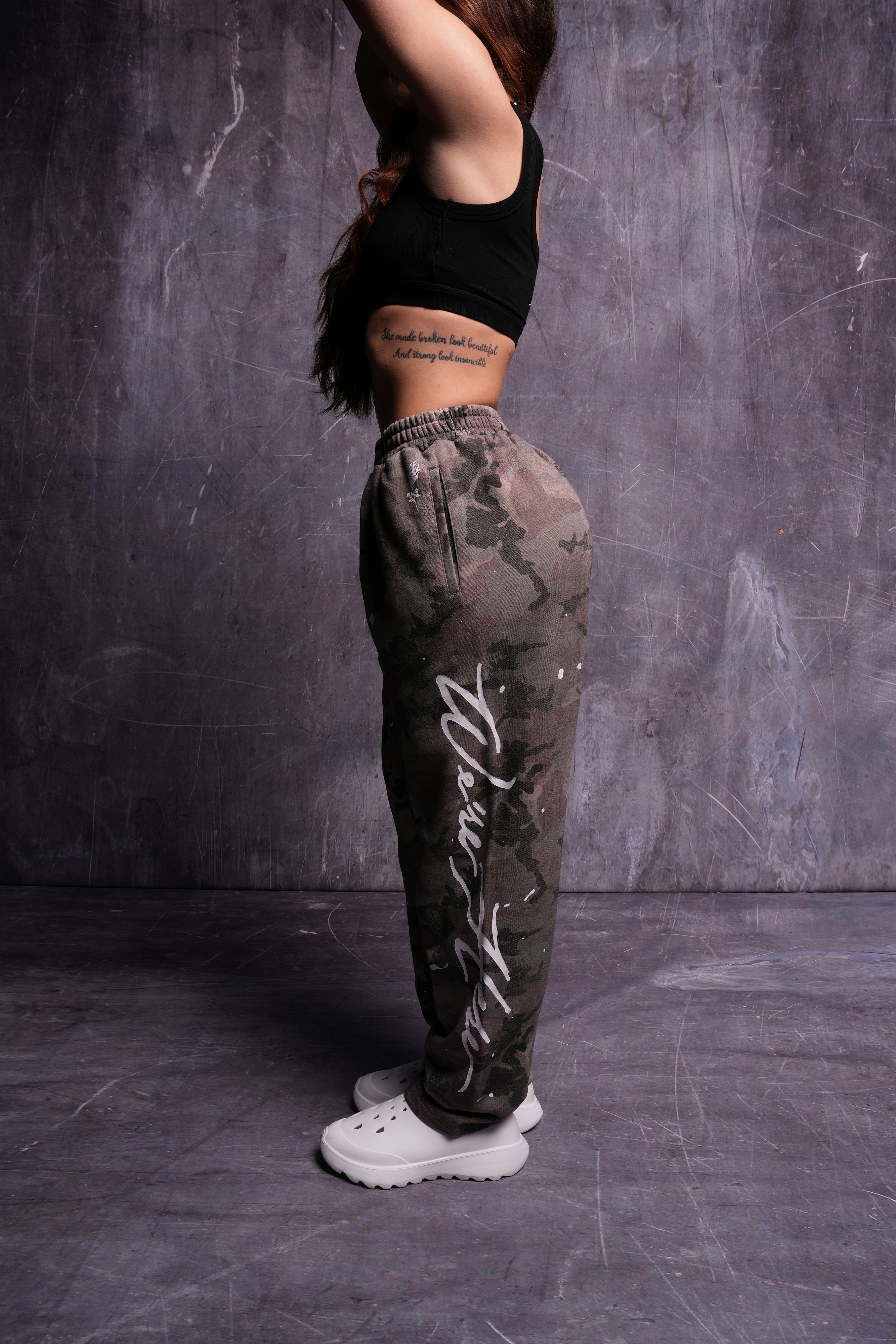 Blooming Woodland Camo Sweatpants by Roses While We're Here