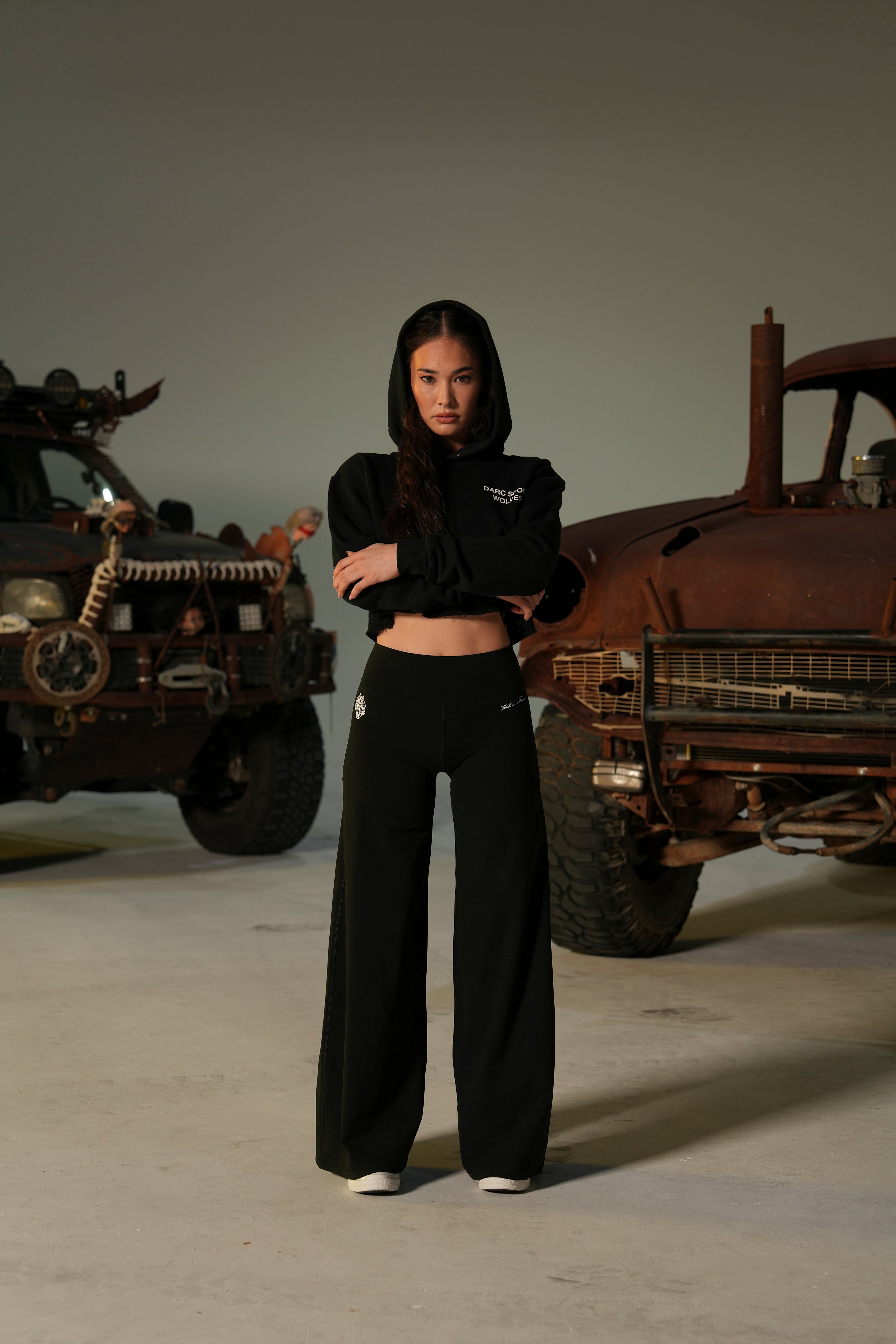 Black Wide Leg Energy Pants for Active Comfort